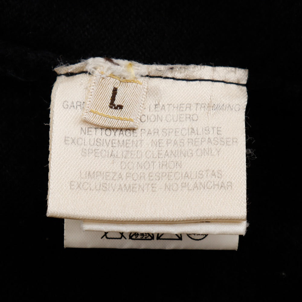 HERMES cardigan Cashmere, Cotton black Zip up Women ‚k Used