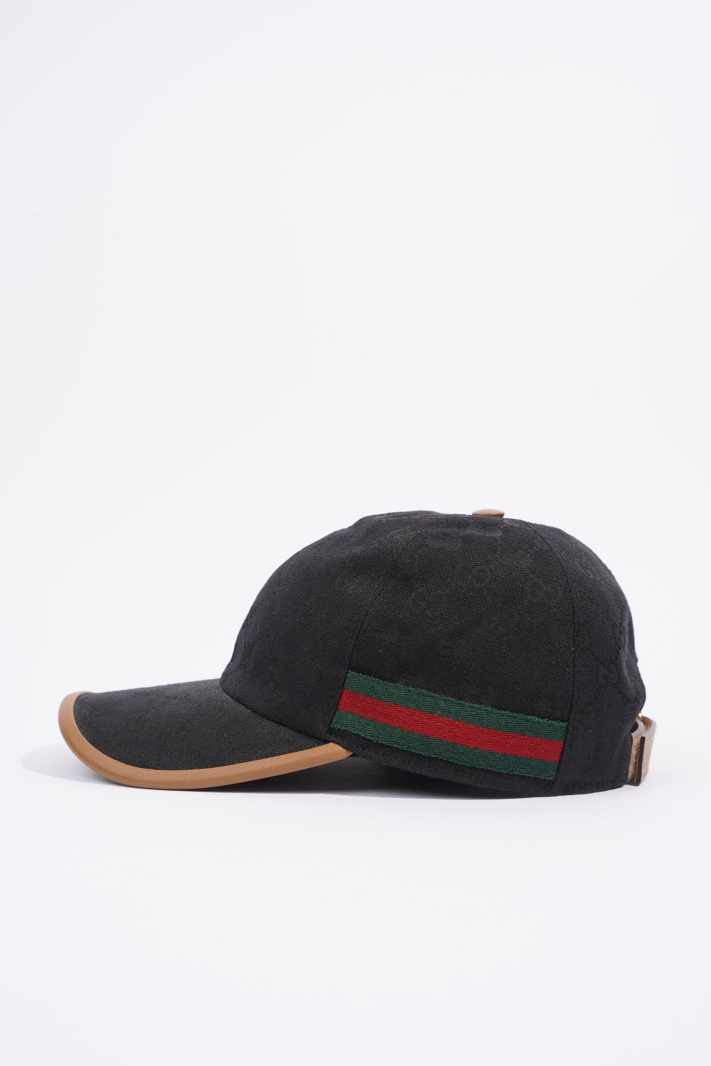 Gucci GG Supreme Baseball Cap Black / GG Supreme / Gucci Stripe Cotton Small