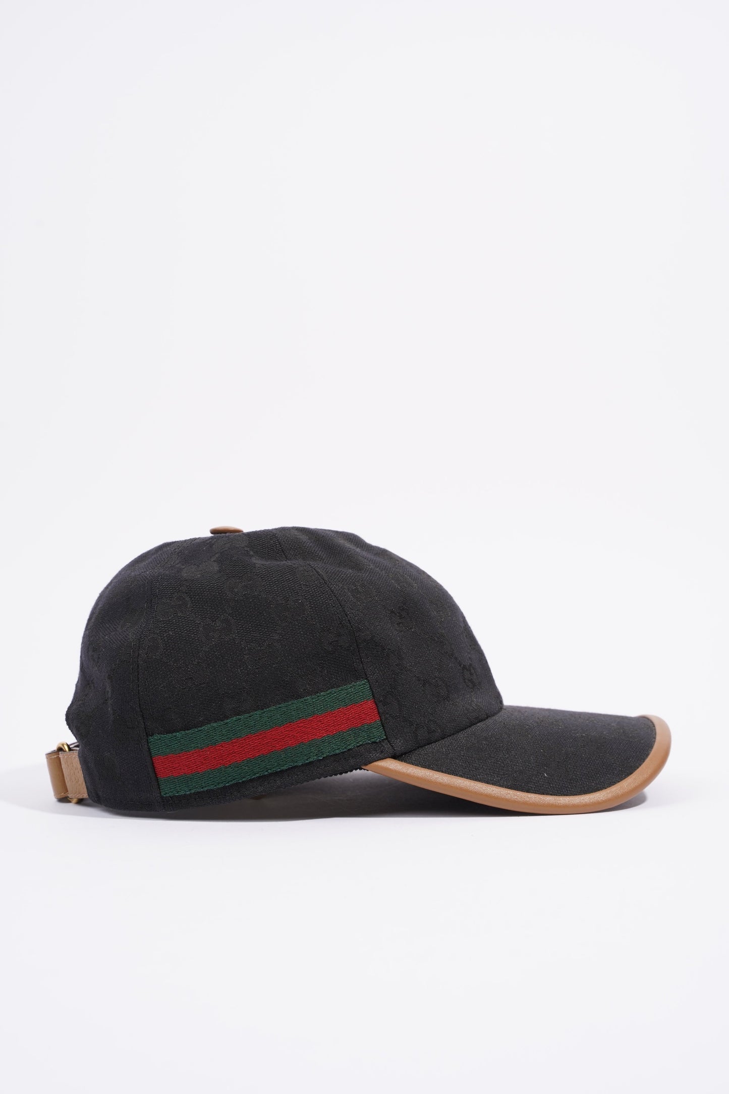 Gucci GG Supreme Baseball Cap Black / GG Supreme / Gucci Stripe Cotton Small