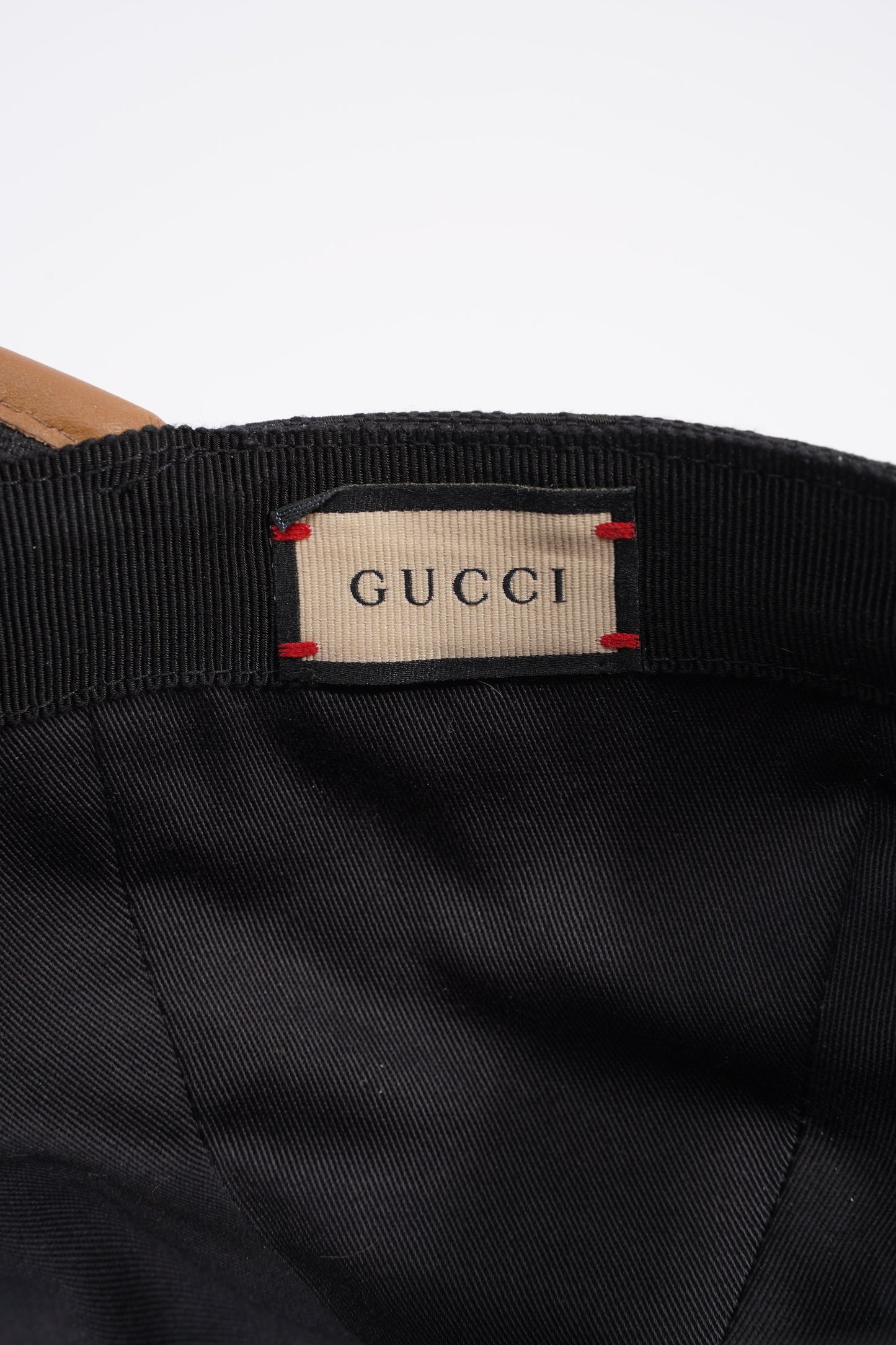 Gucci GG Supreme Baseball Cap Black / GG Supreme / Gucci Stripe Cotton Small