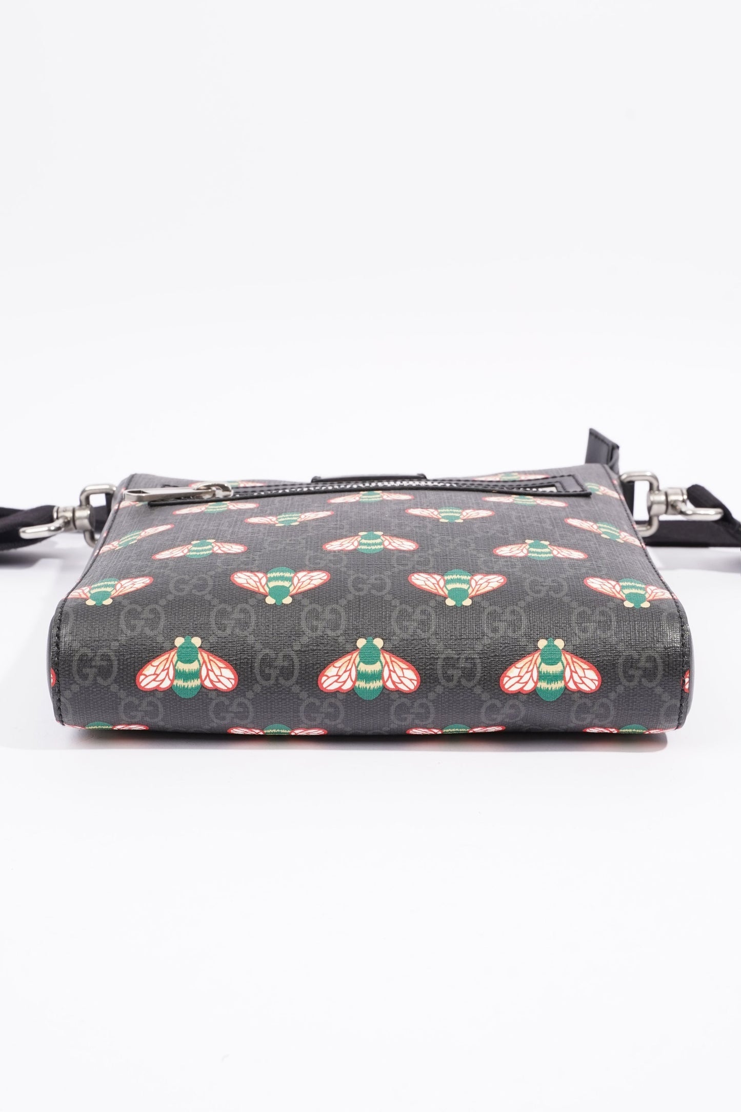 Gucci Bestiary Messenger Bag Black / Red / Blue Canvas OS