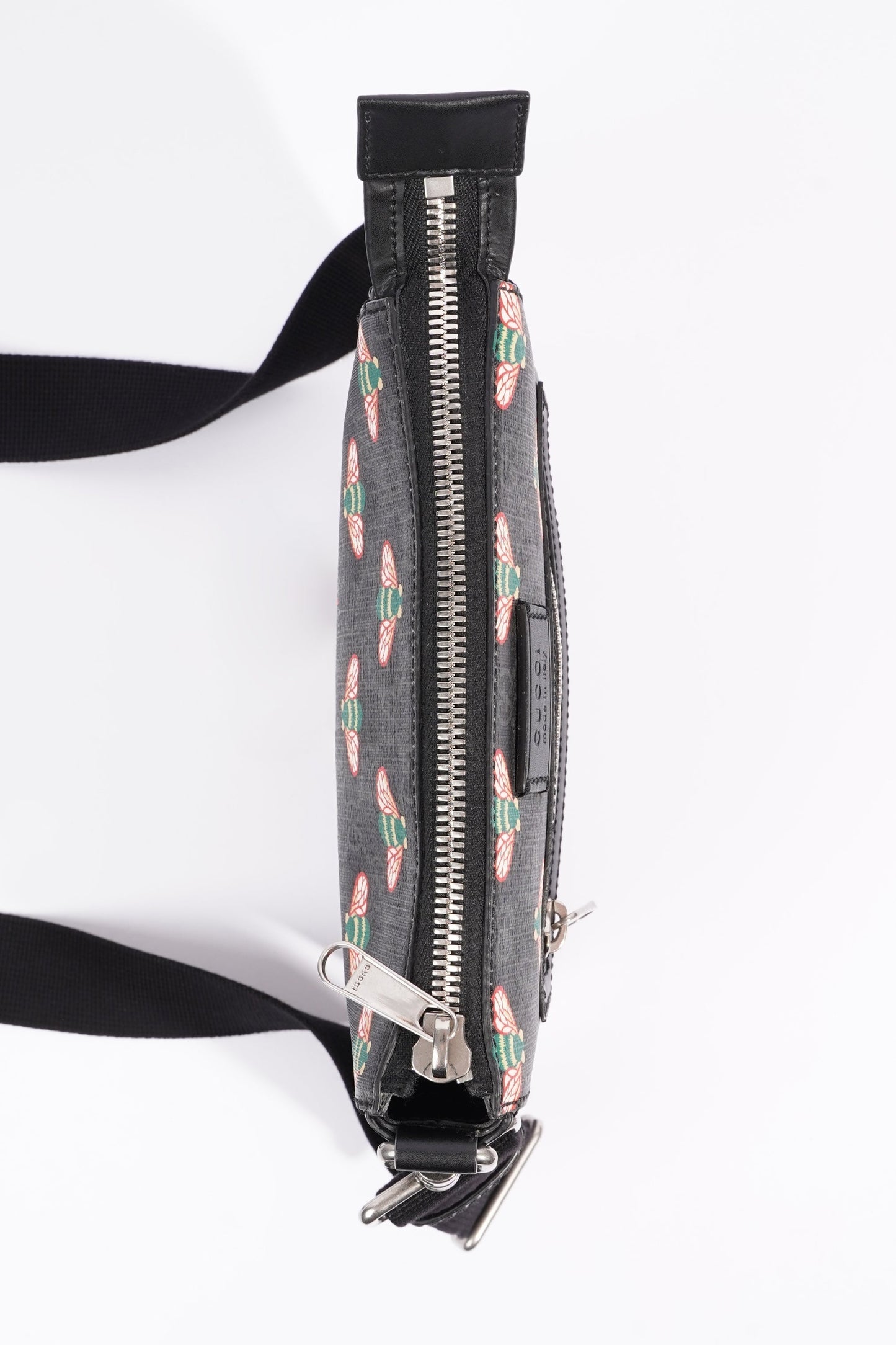 Gucci Bestiary Messenger Bag Black / Red / Blue Canvas OS