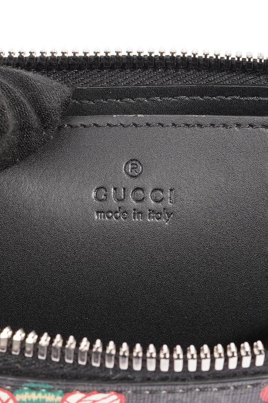 Gucci Bestiary Messenger Bag Black / Red / Blue Canvas OS