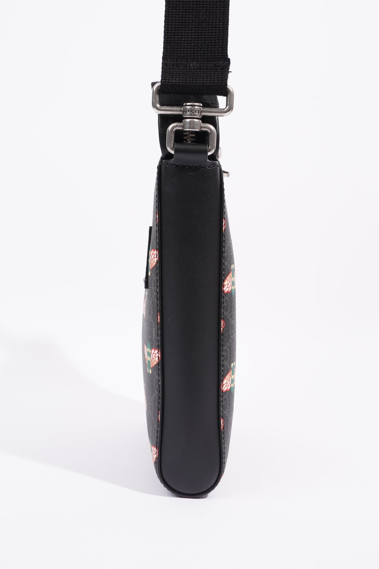 Gucci Bestiary Messenger Bag Black / Red / Blue Canvas OS