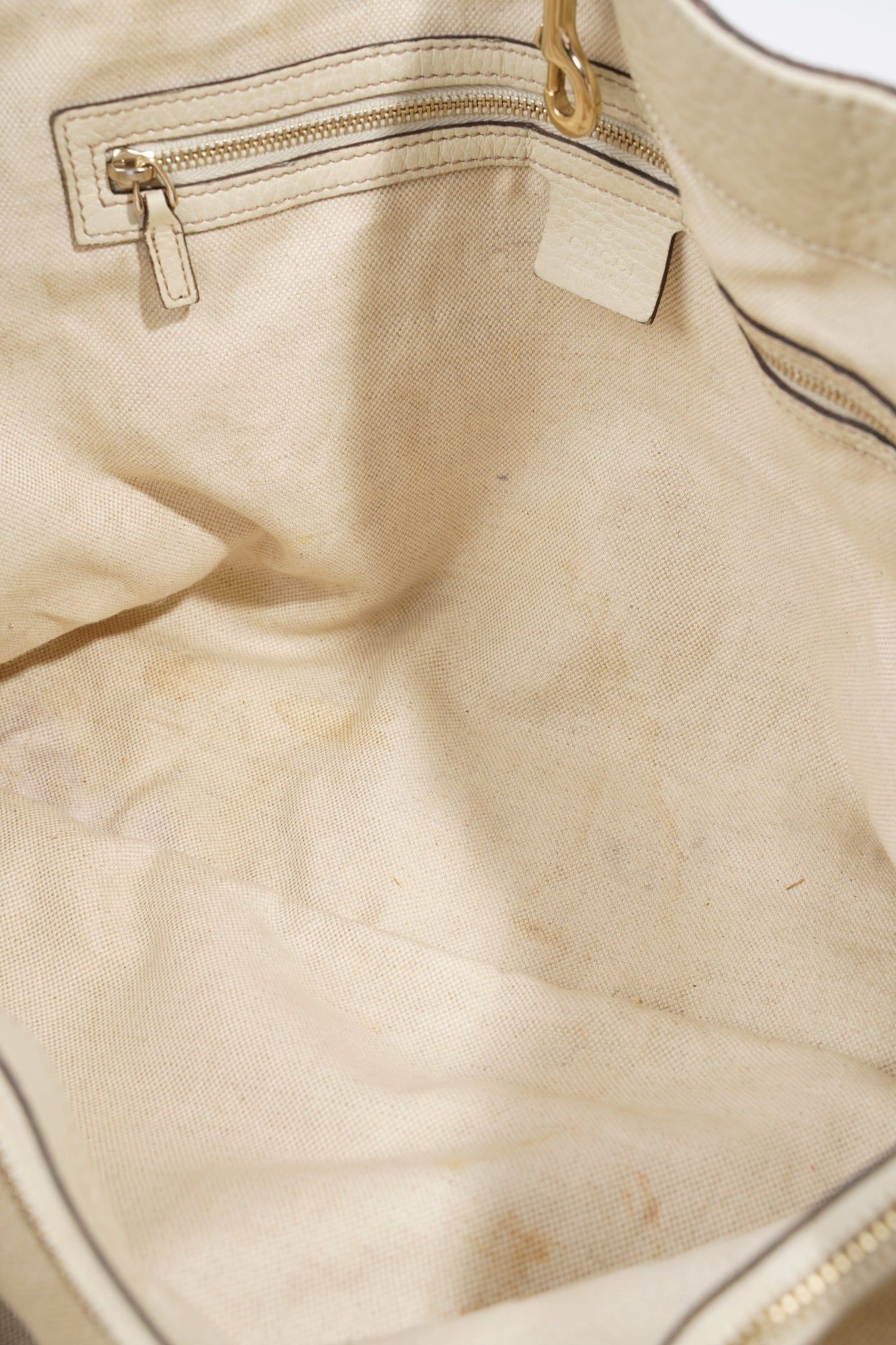 Gucci Fringe Tote Bag Supreme / Cream Canvas