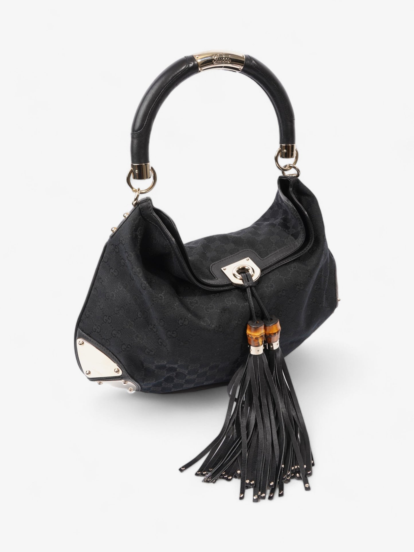 Gucci Indy Hobo Black Canvas
