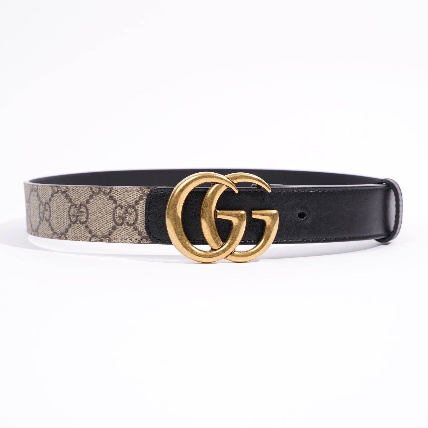 Gucci Marmont Belt Supreme / Black Canvas 75cm 30"