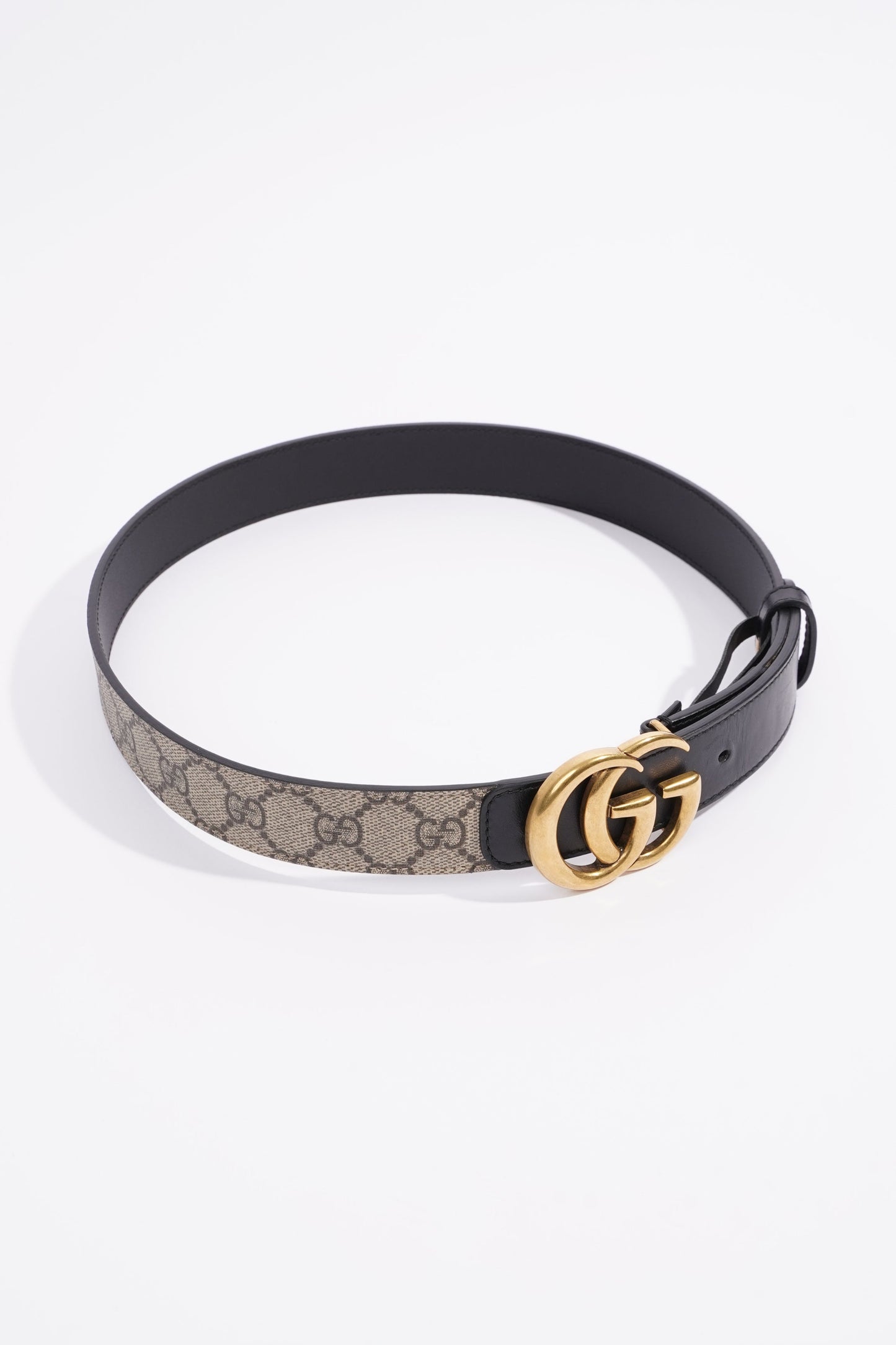 Gucci Marmont Belt Supreme / Black Canvas 75cm 30"