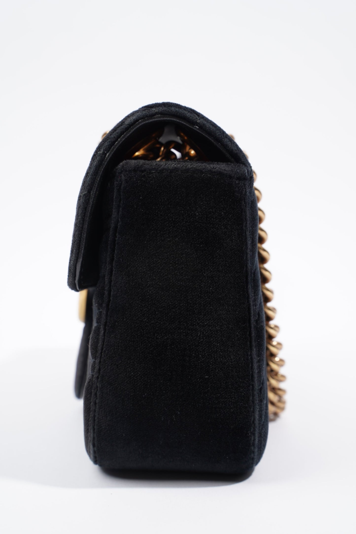 Gucci Marmont Flap Black Velvet Mini