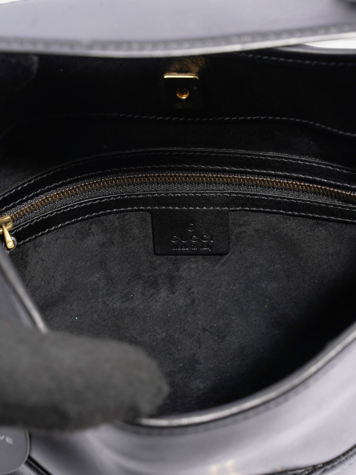 Gucci GG Reins Hobo Black Leather