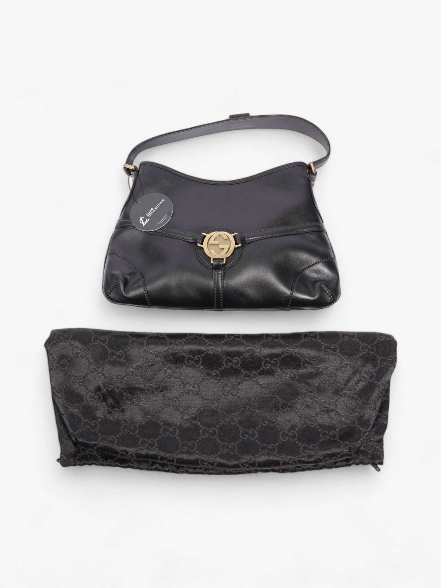 Gucci GG Reins Hobo Black Leather