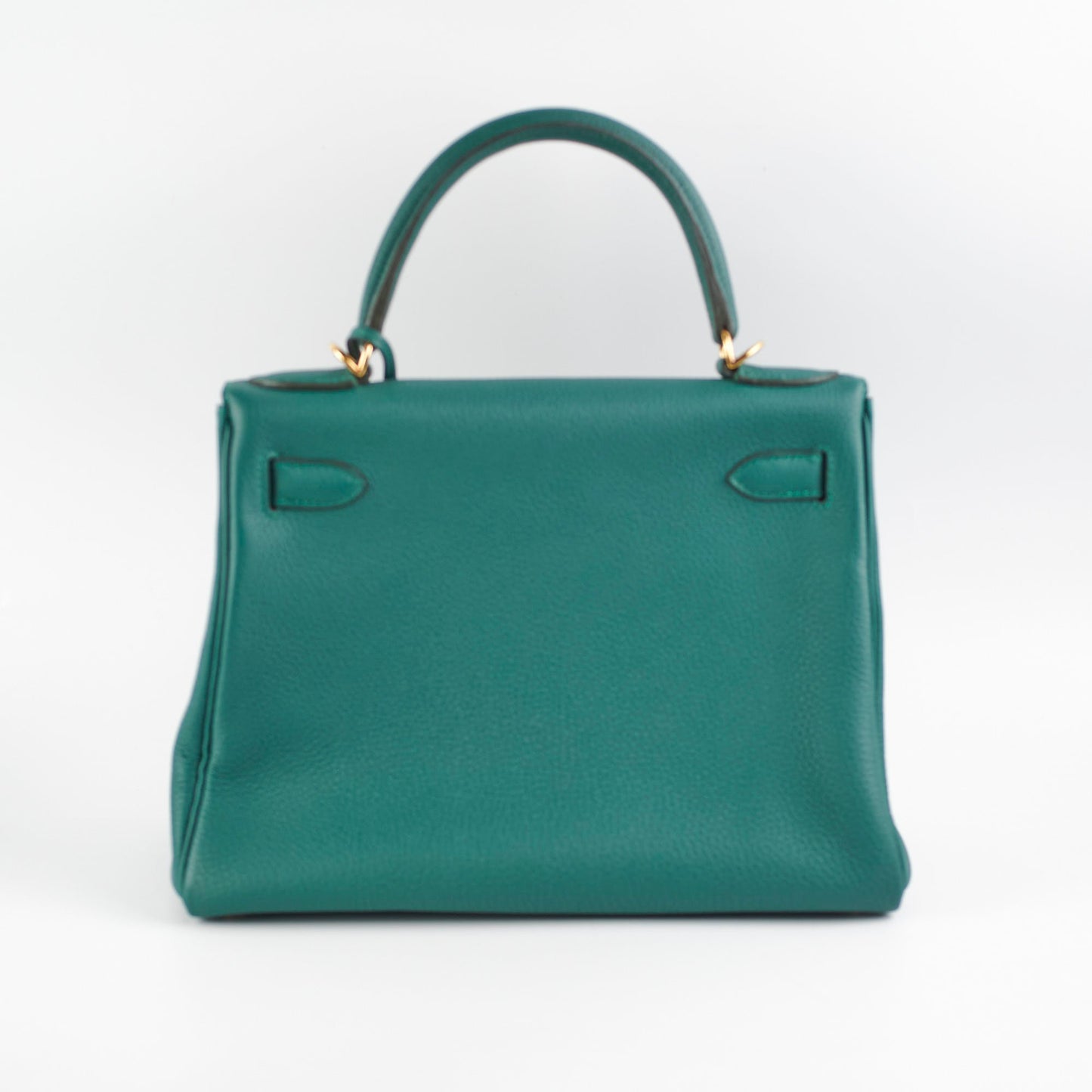 Hermes Kelly 28 Malachite Togo C Stamp