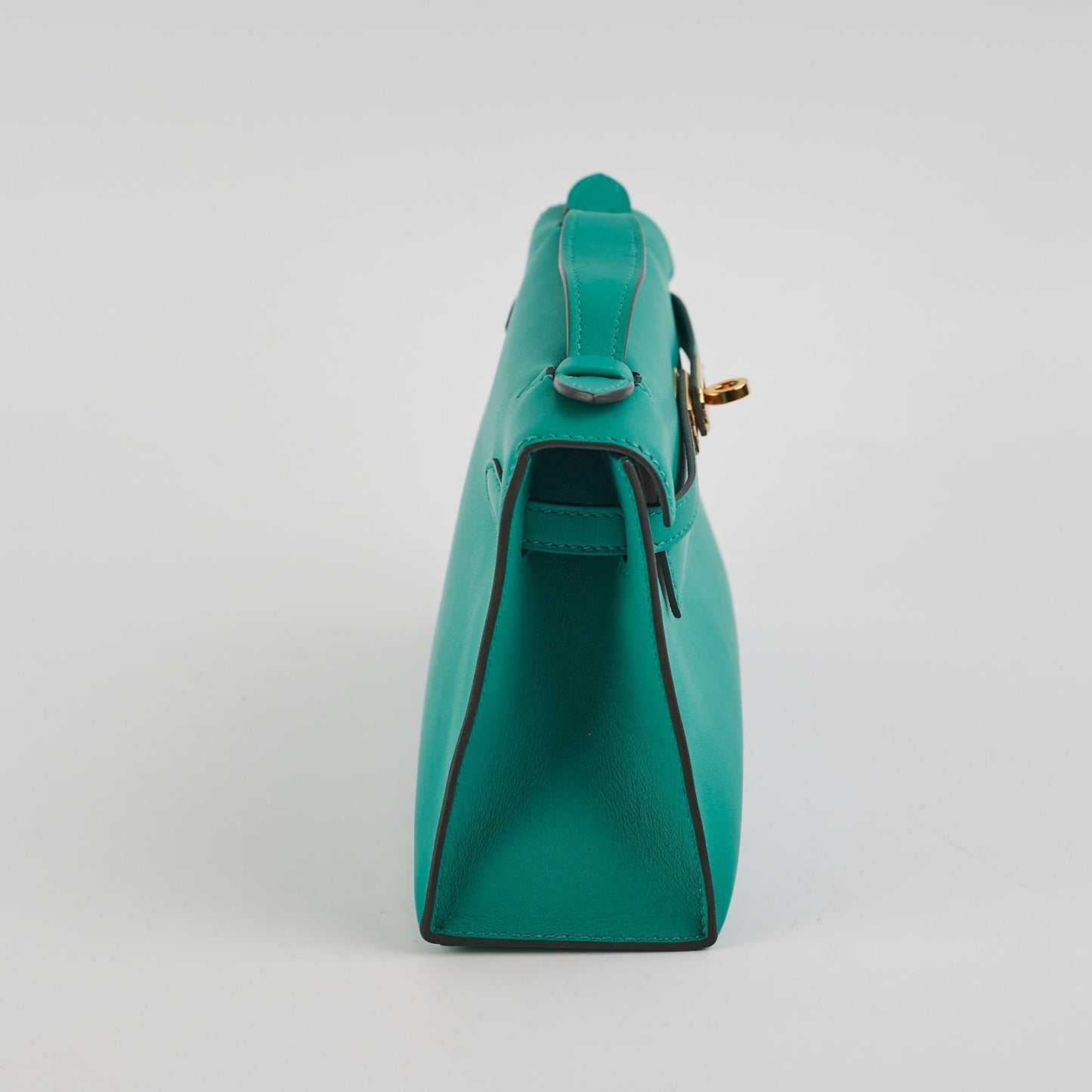 Hermes Kelly Pochette Vert Verone Swift - C Stamp