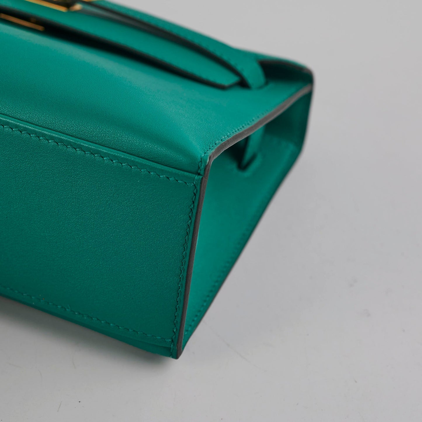 Hermes Kelly Pochette Vert Verone Swift - C Stamp