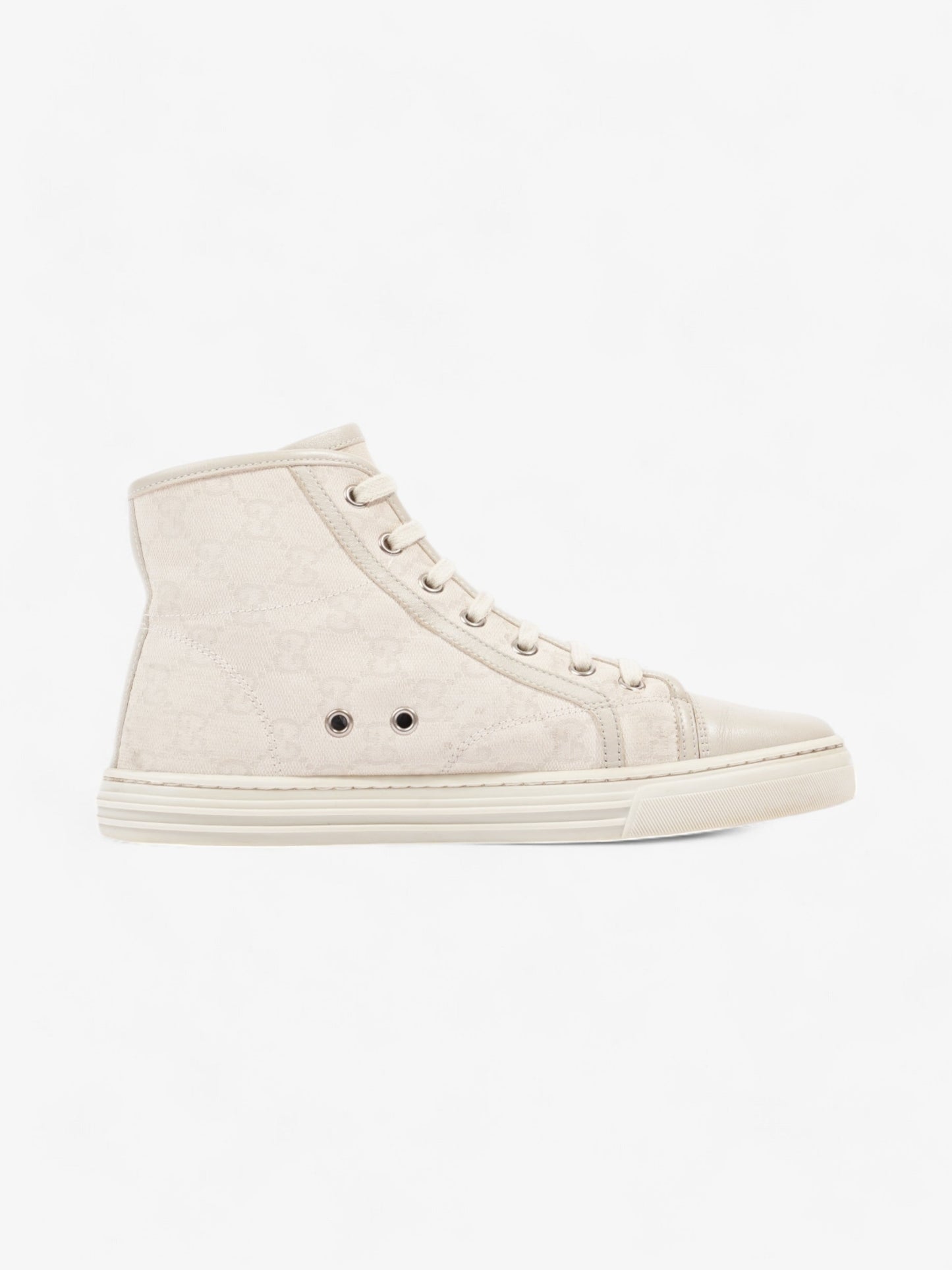 Gucci GG Monogram High-Top Sneakers Beige  Canvas EU 38 UK 5