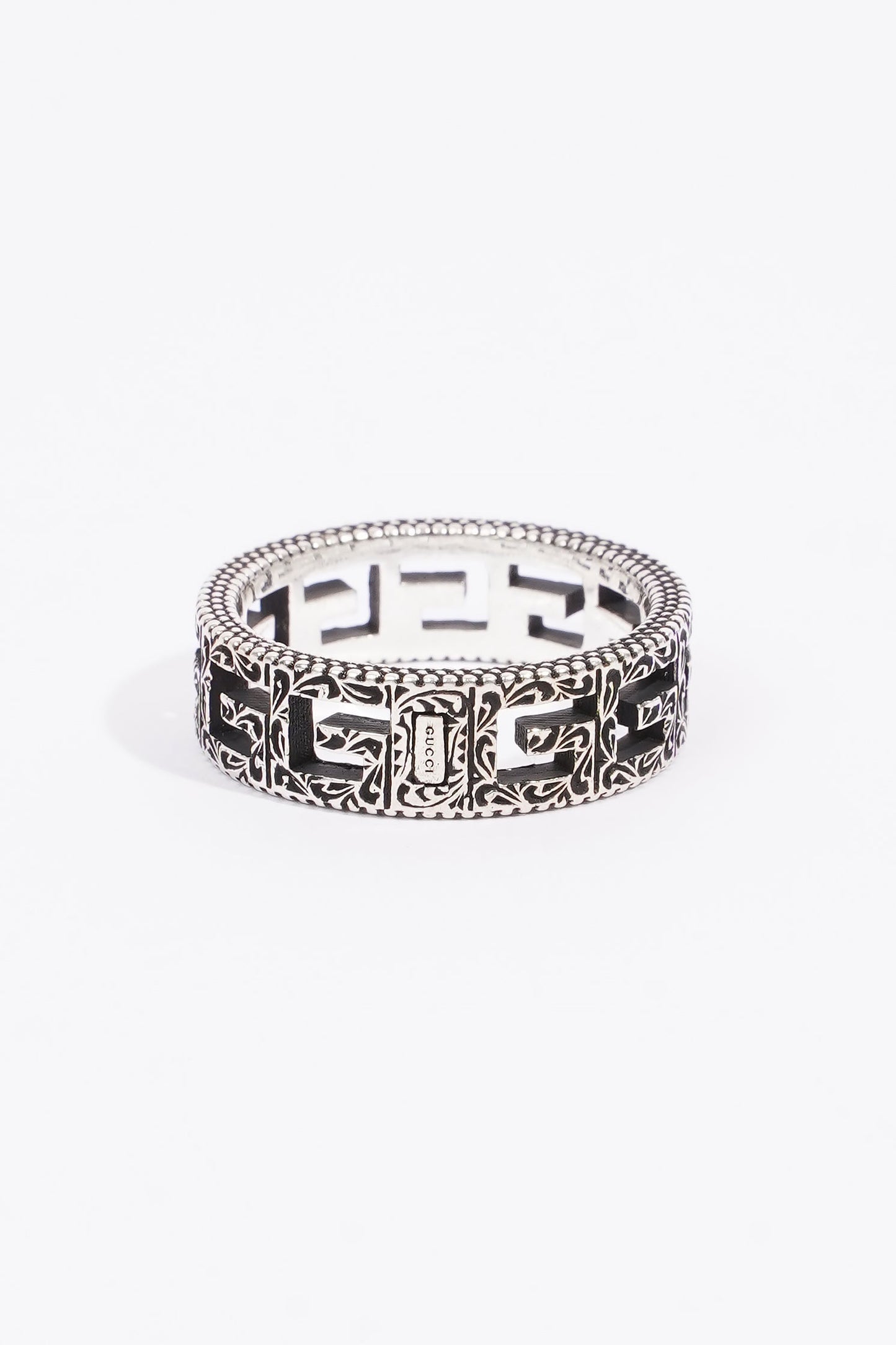 Gucci G Ring Silver / Black Silver Sterling 18