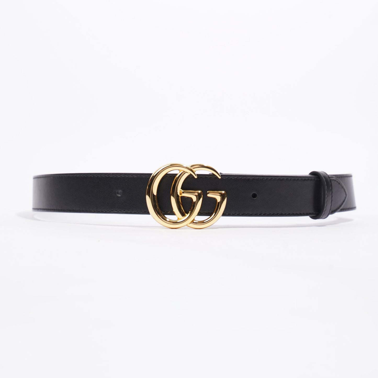 Gucci Marmont Belt Black / Gold Leather 80cm 32"