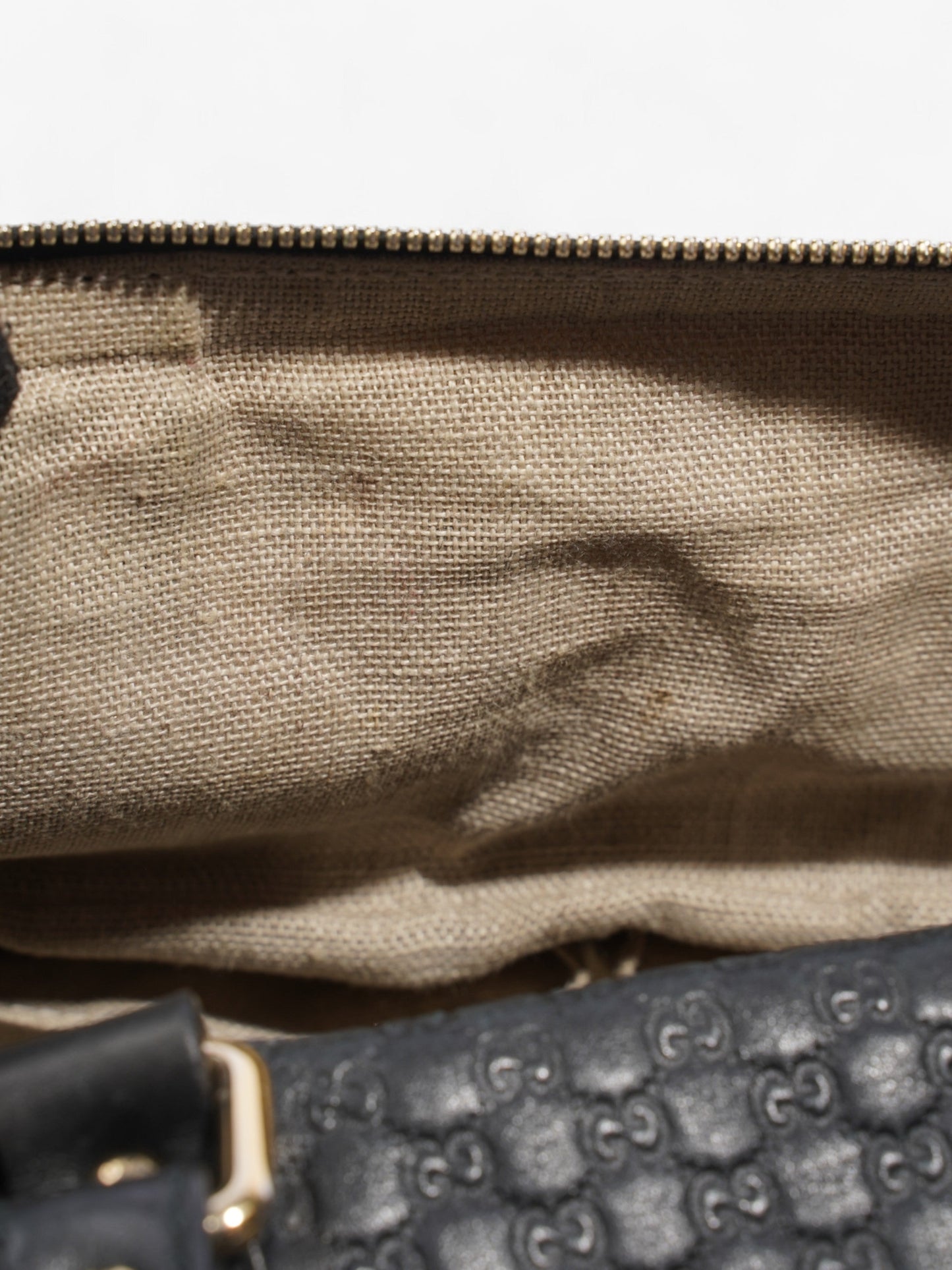 Gucci Boston Bag Black Guccissima Embossed Leather