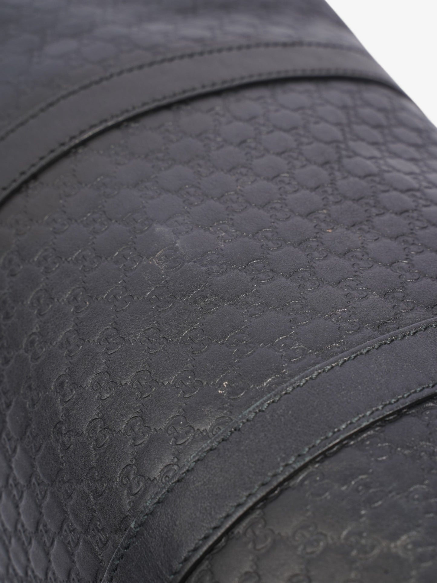 Gucci Boston Bag Black Guccissima Embossed Leather