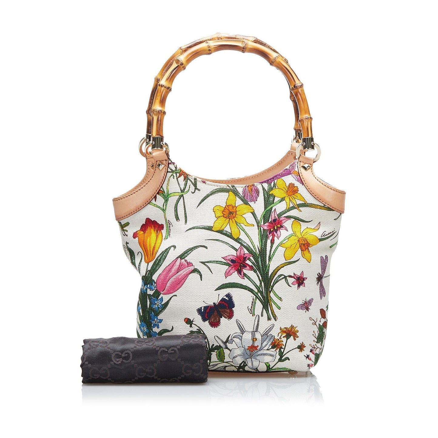 Gucci Bamboo Flora Handbag