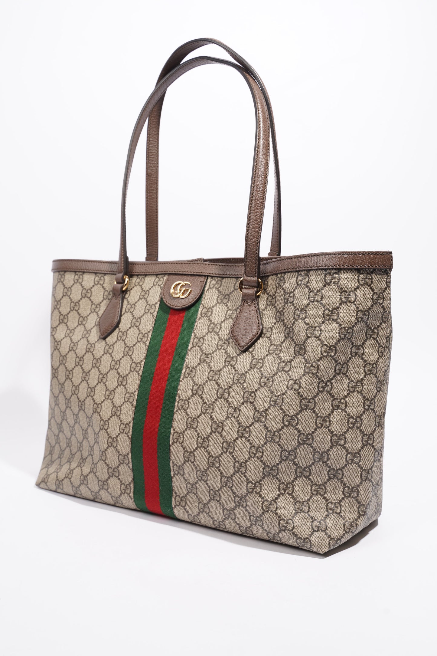 Gucci Ophidia GG Medium Beige And Ebony GG Supreme Coated Canvas