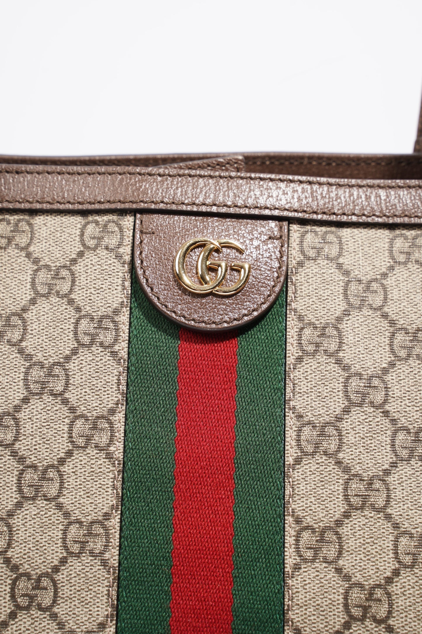Gucci Ophidia GG Medium Beige And Ebony GG Supreme Coated Canvas