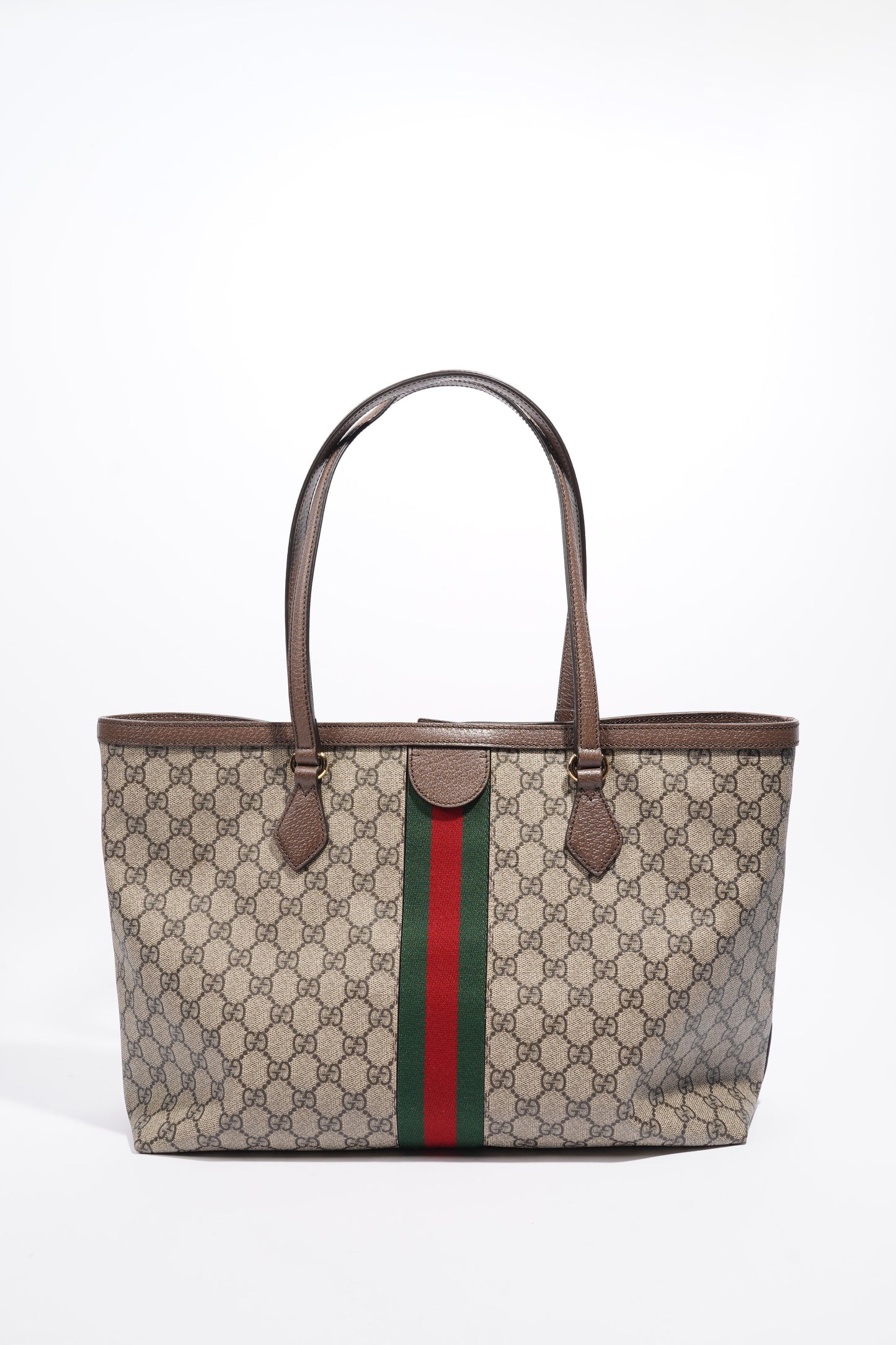Gucci Ophidia GG Medium Beige And Ebony GG Supreme Coated Canvas