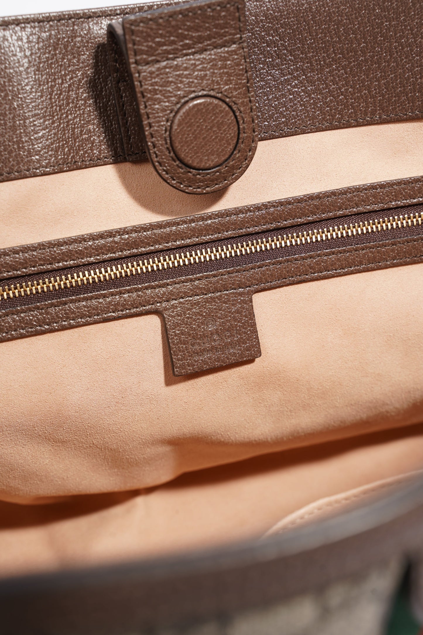 Gucci Ophidia GG Medium Beige And Ebony GG Supreme Coated Canvas