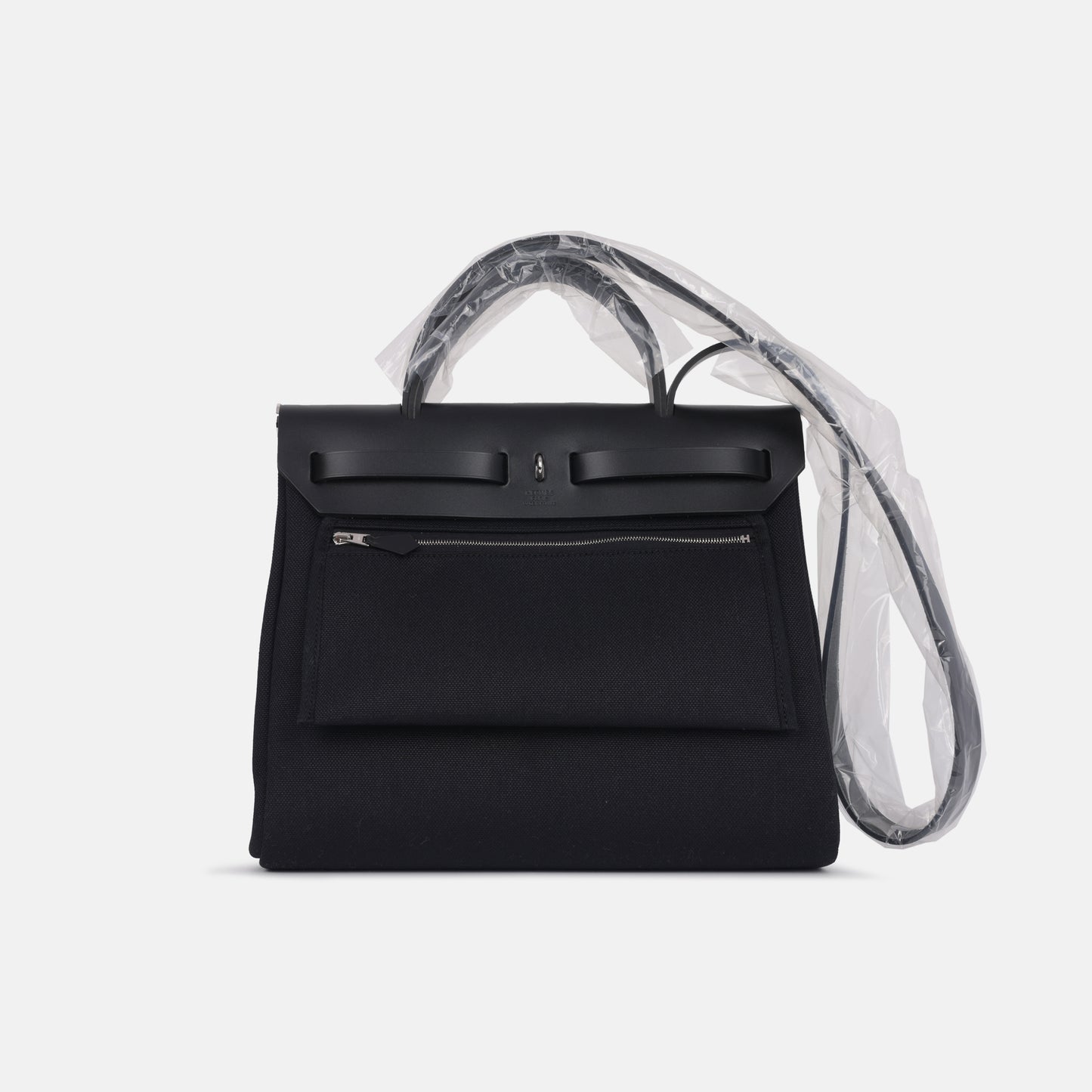 Hermès Hermes - Herbag 31 - Noir Canvas / Hunter PHW - Brand New