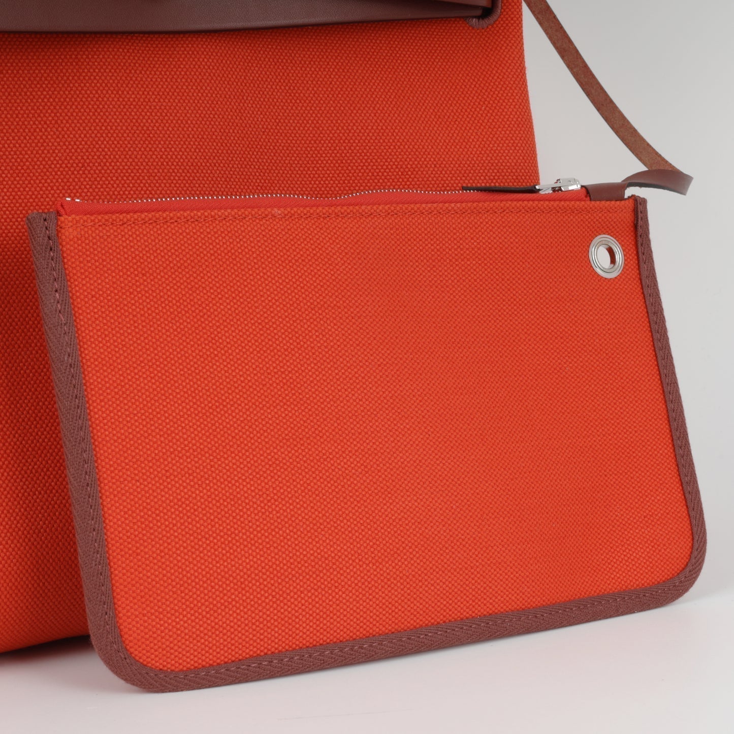 Hermès Hermes - Herbag 31 - Capucines Canvas / Rouge Hunter PHW - Unused