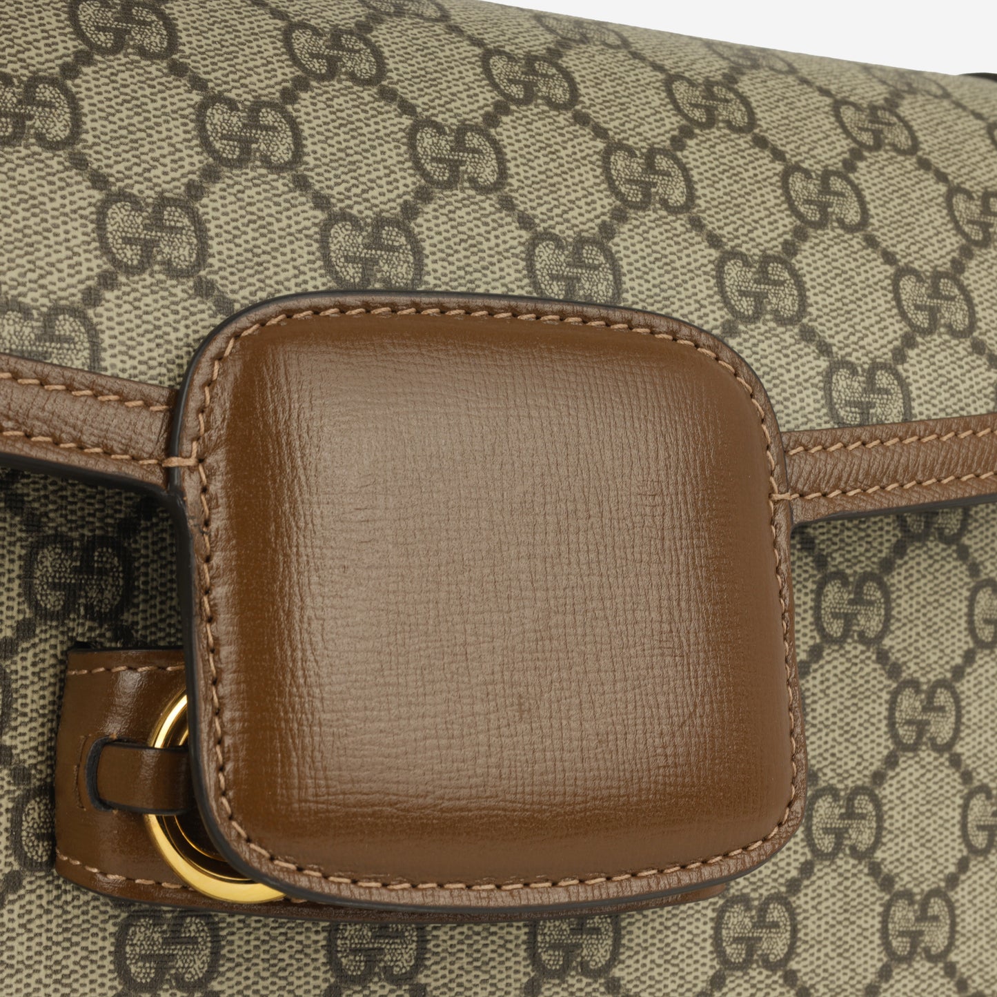 Gucci Gucci - Small Horsebit Crossbody 1955 - Beige/Dark brown GG Supreme canvas GHW -