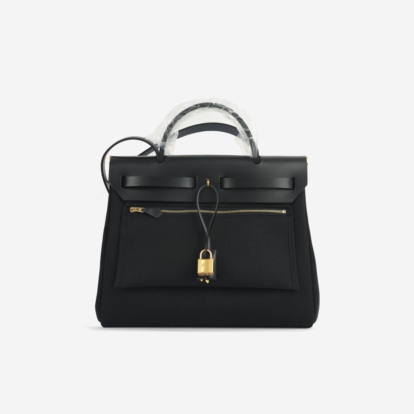 Hermès Hermes - Herbag 31 - Noir Canvas / Hunter GHW - Brand New
