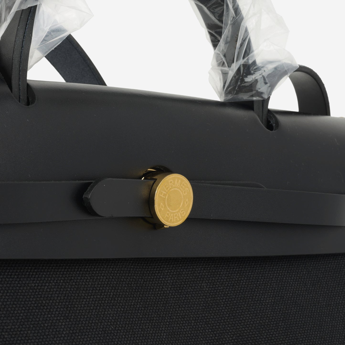 Hermès Hermes - Herbag 31 - Noir Canvas / Hunter GHW - Brand New