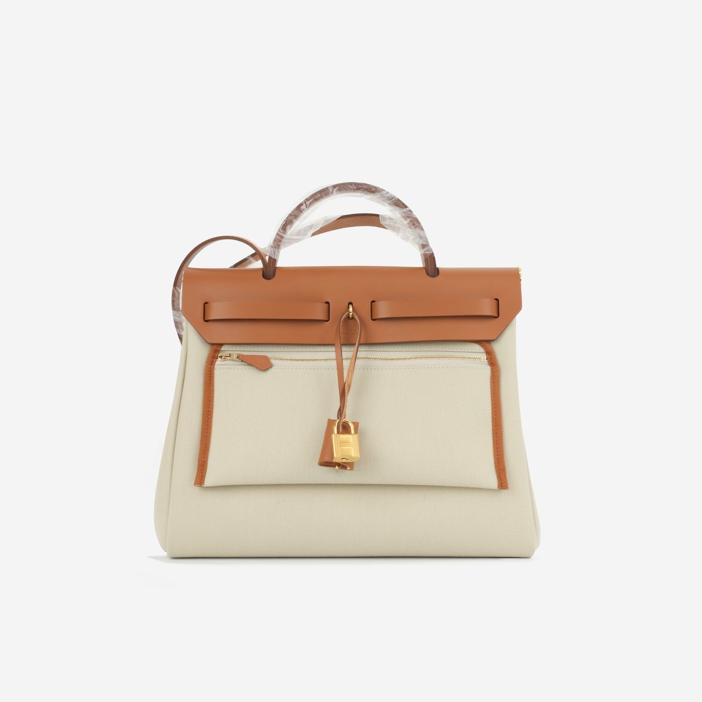 Hermès Hermes - Herbag 31 - Beton Canvas/ Fauve Hunter GHW - 2023 - Brand New