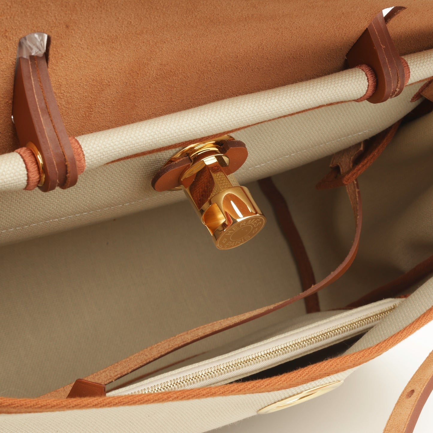 Hermès Hermes - Herbag 31 - Beton Canvas/ Fauve Hunter GHW - 2023 - Brand New