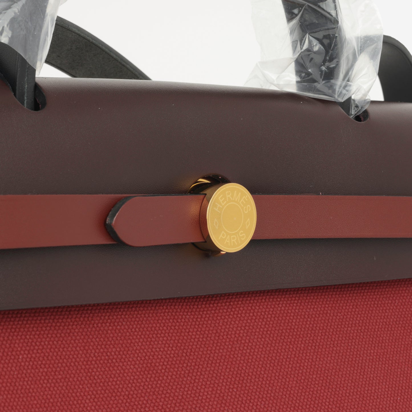 Hermès Hermes - Herbag 31 - Rouge Grenat Canvas / Rouge Sellier / Rouge H / Noir Hunter GHW - Brand New