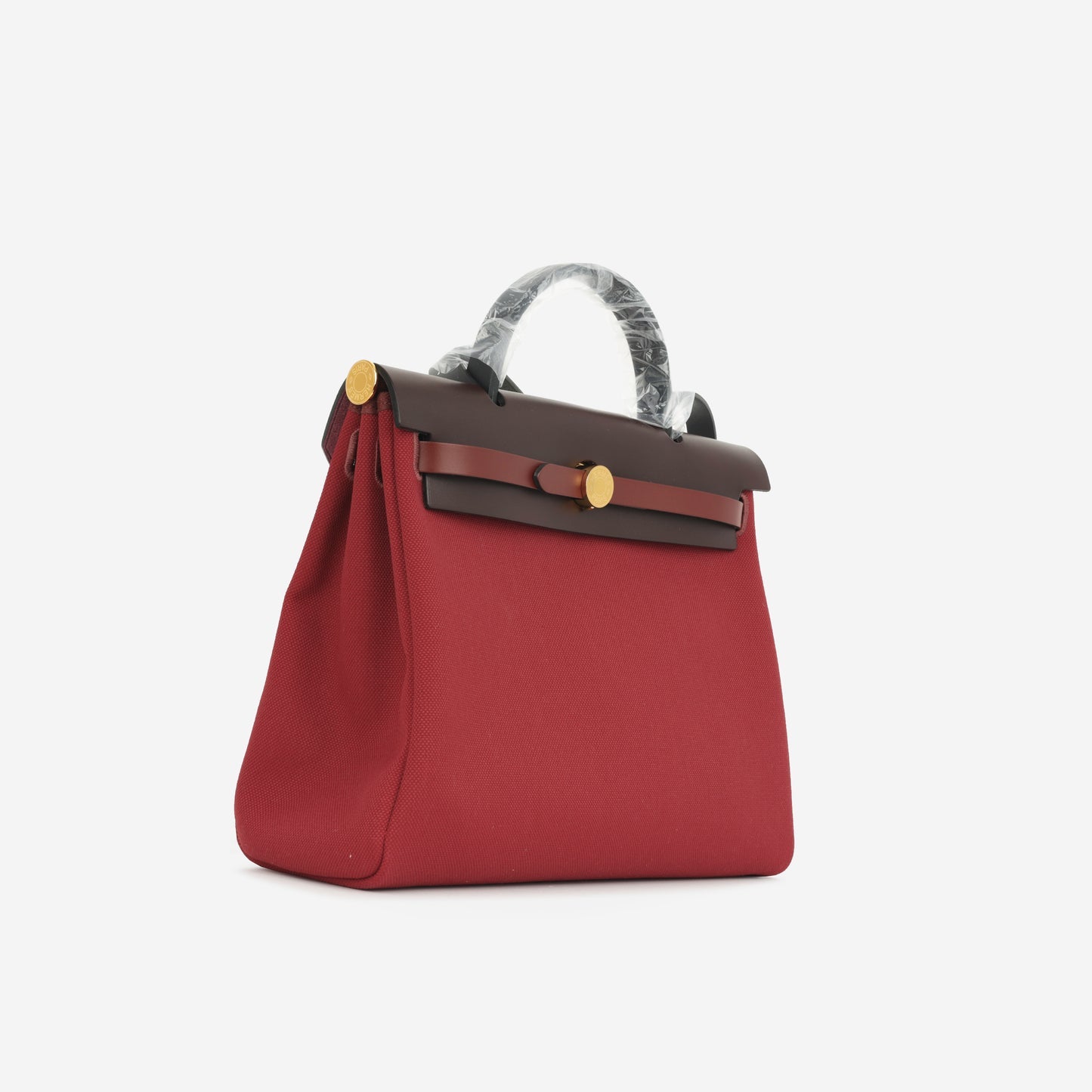 Hermès Hermes - Herbag 31 - Rouge Grenat Canvas / Rouge Sellier / Rouge H / Noir Hunter GHW - Brand New