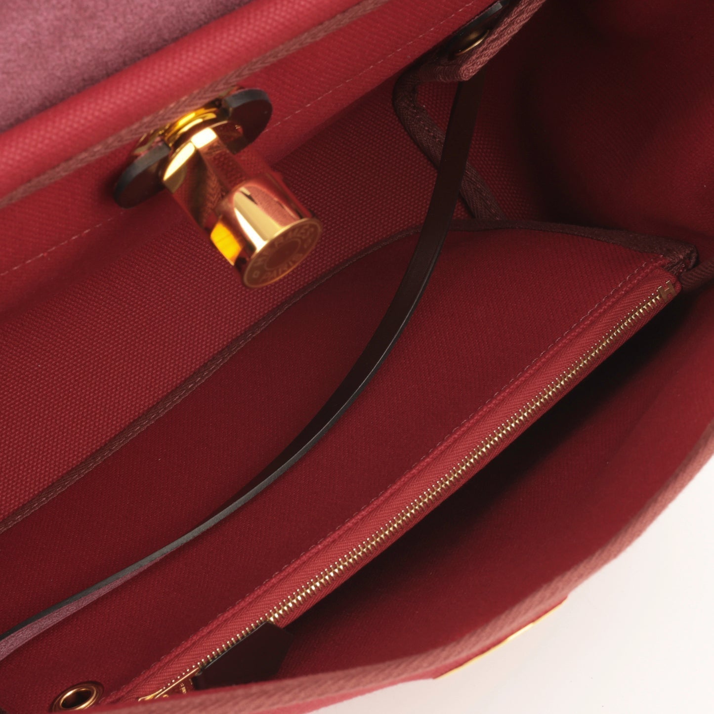 Hermès Hermes - Herbag 31 - Rouge Grenat Canvas / Rouge Sellier / Rouge H / Noir Hunter GHW - Brand New