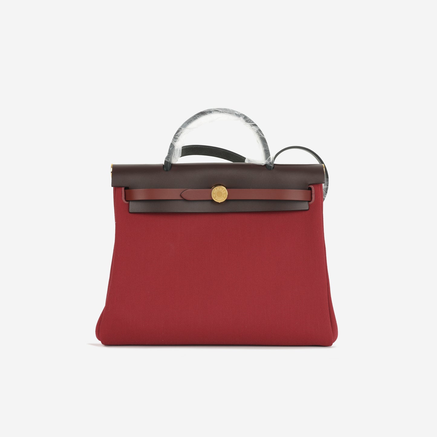 Hermès Hermes - Herbag 31 - Rouge Grenat Canvas / Rouge Sellier / Rouge H / Noir Hunter GHW - Brand New