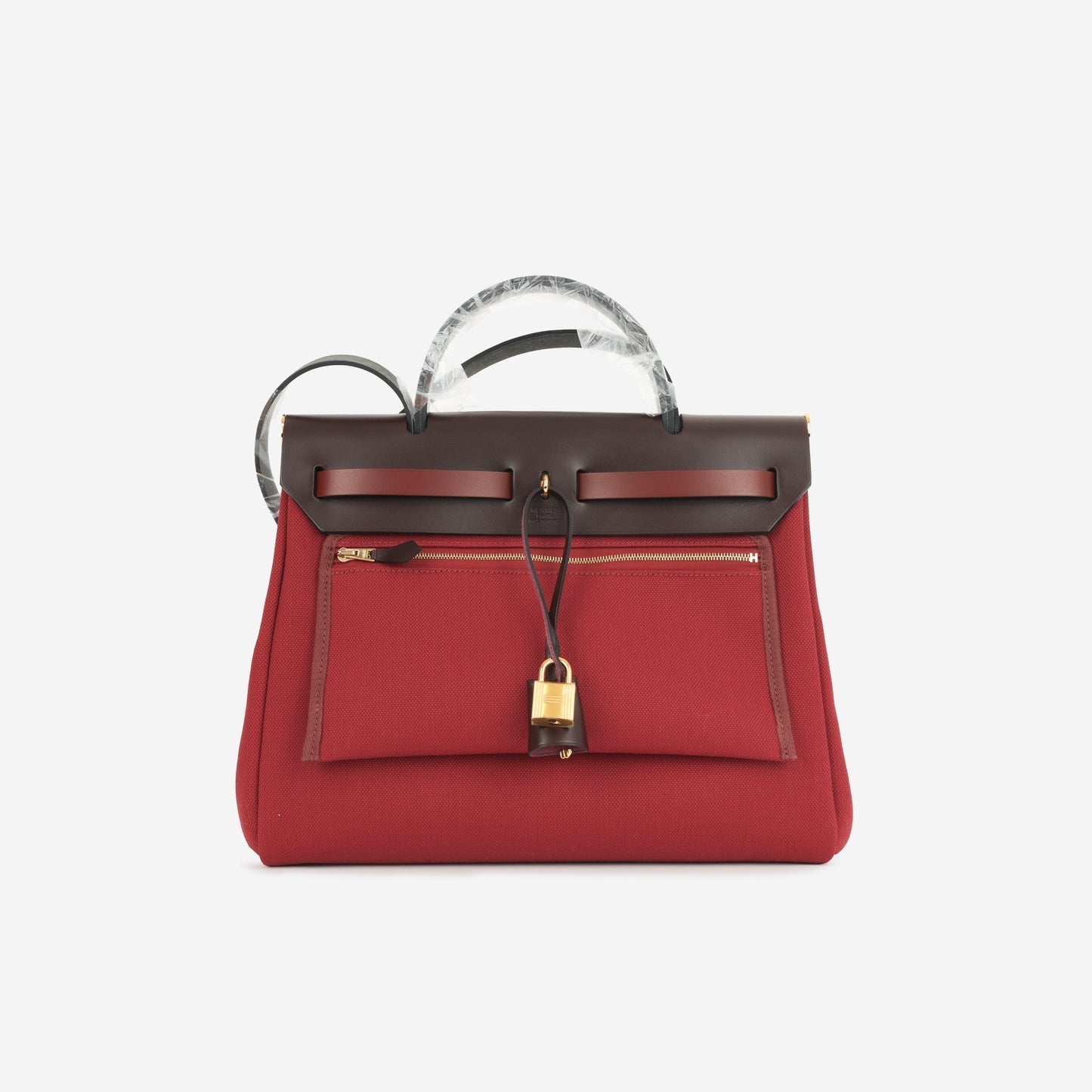Hermès Hermes - Herbag 31 - Rouge Grenat Canvas / Rouge Sellier / Rouge H / Noir Hunter GHW - Brand New