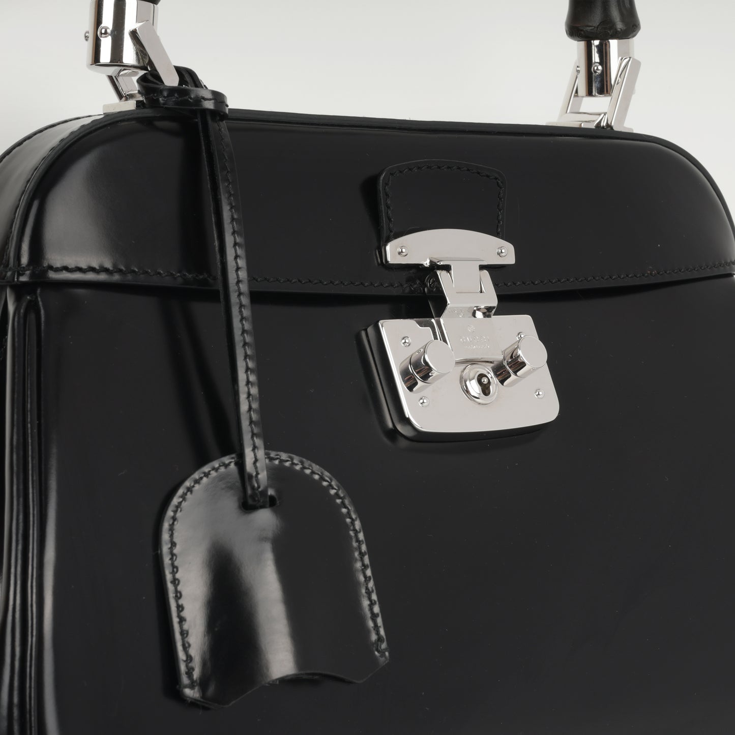 Gucci Gucci - Lady Lock Top Handle - Black Calfskin SHW -