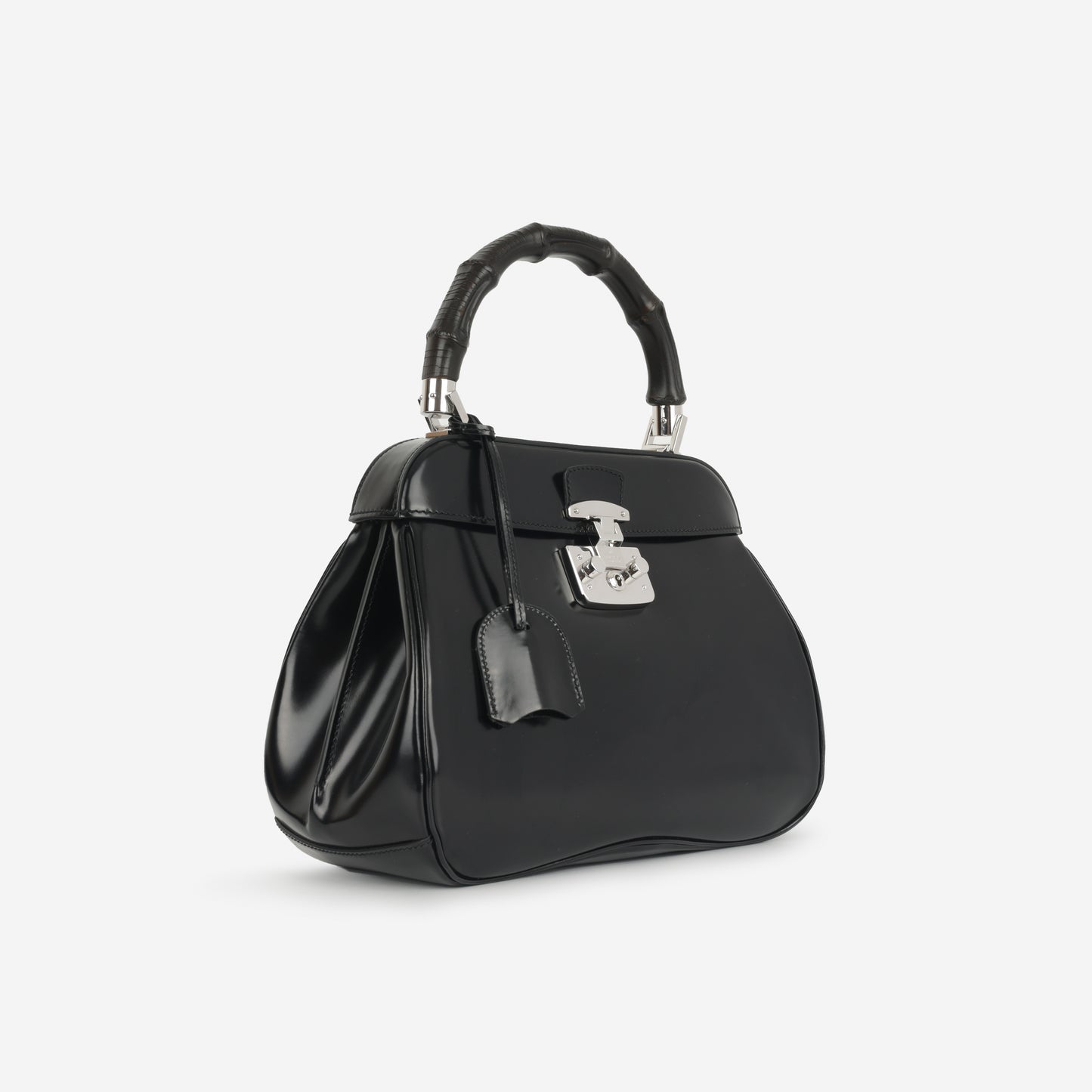 Gucci Gucci - Lady Lock Top Handle - Black Calfskin SHW -