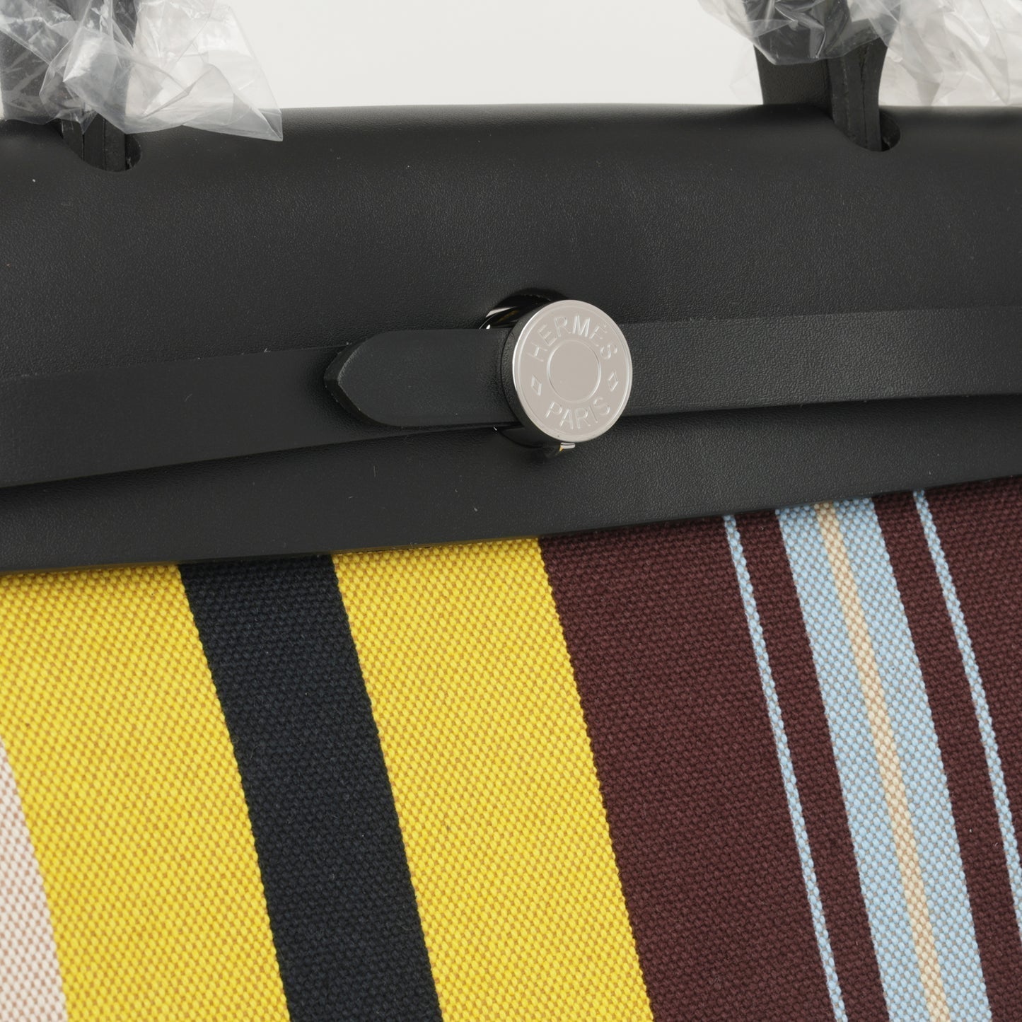 Hermes - Herbag 31 - Rayures D'equipage Ecru Motif PHW - 2024 - Brand New
