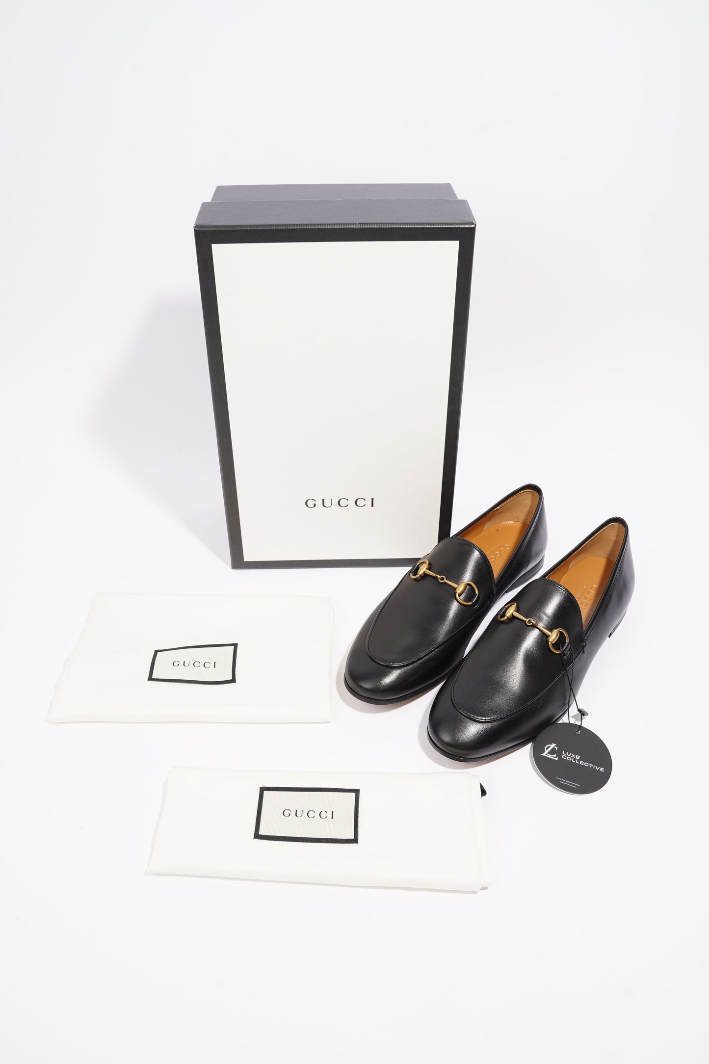 Gucci Jordaan Loafer Black Leather EU 38 UK 5
