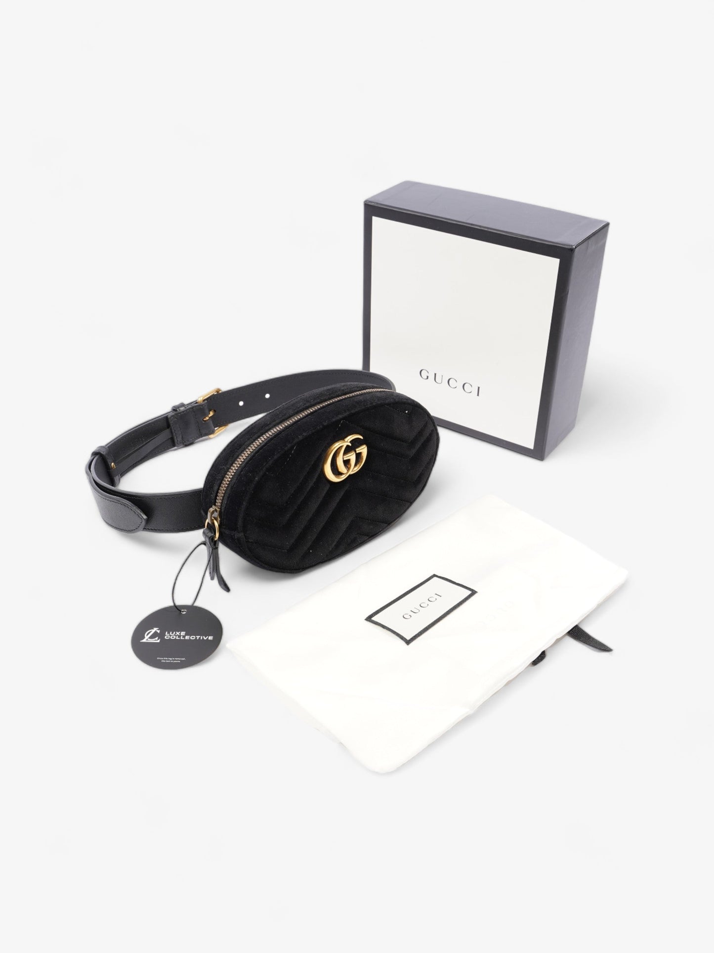 Gucci Marmont Belt Bag Black Velvet