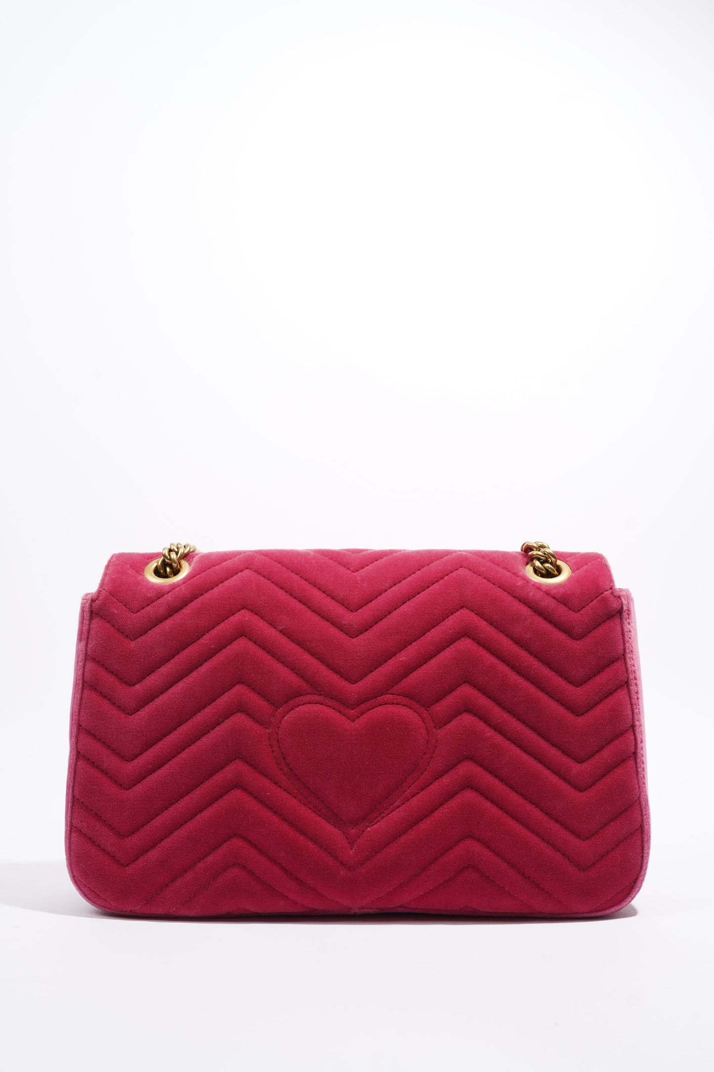 Gucci GG Marmont Blind For Love Pink Embroided Velvet Medium