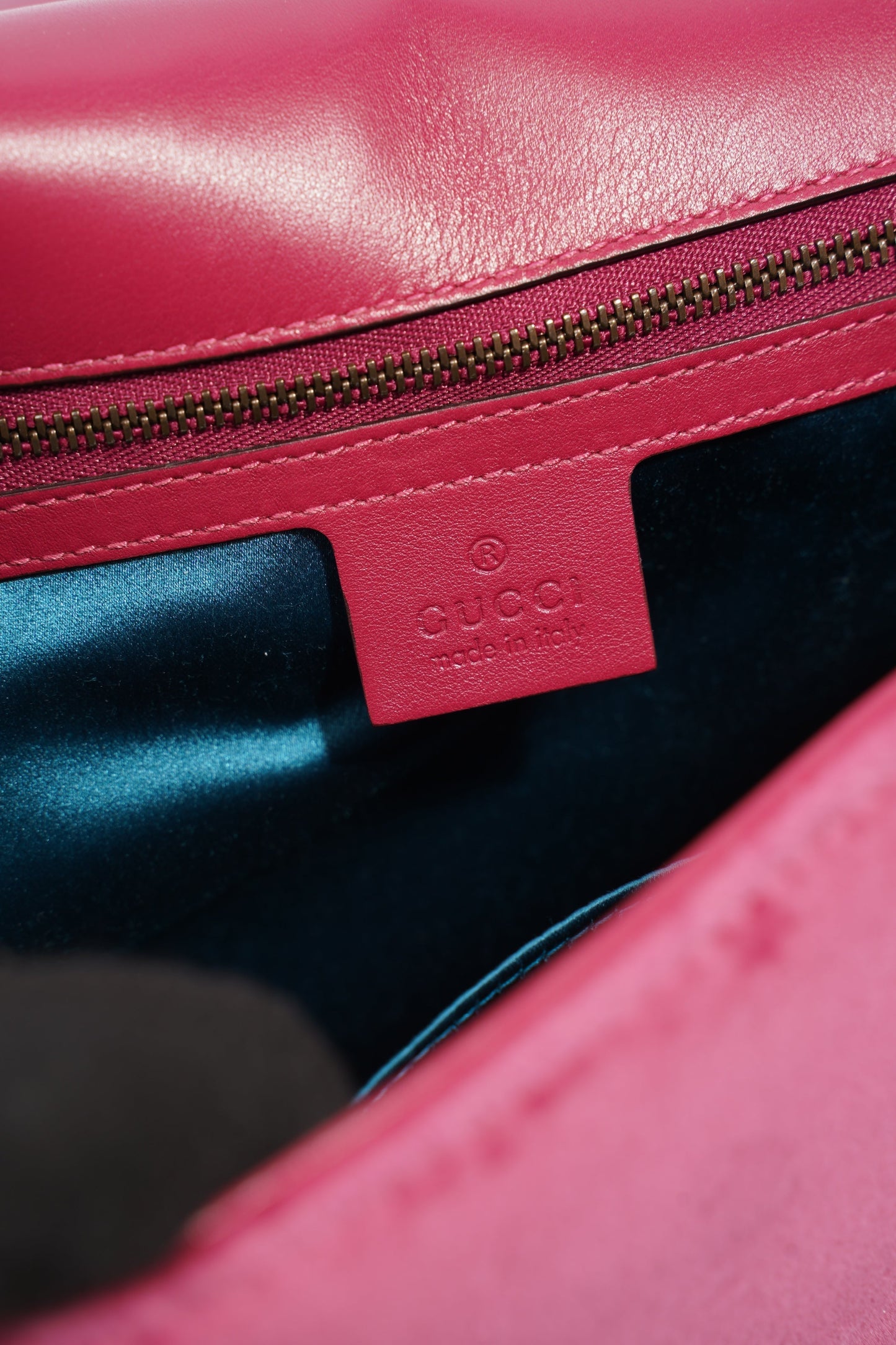 Gucci GG Marmont Blind For Love Pink Embroided Velvet Medium