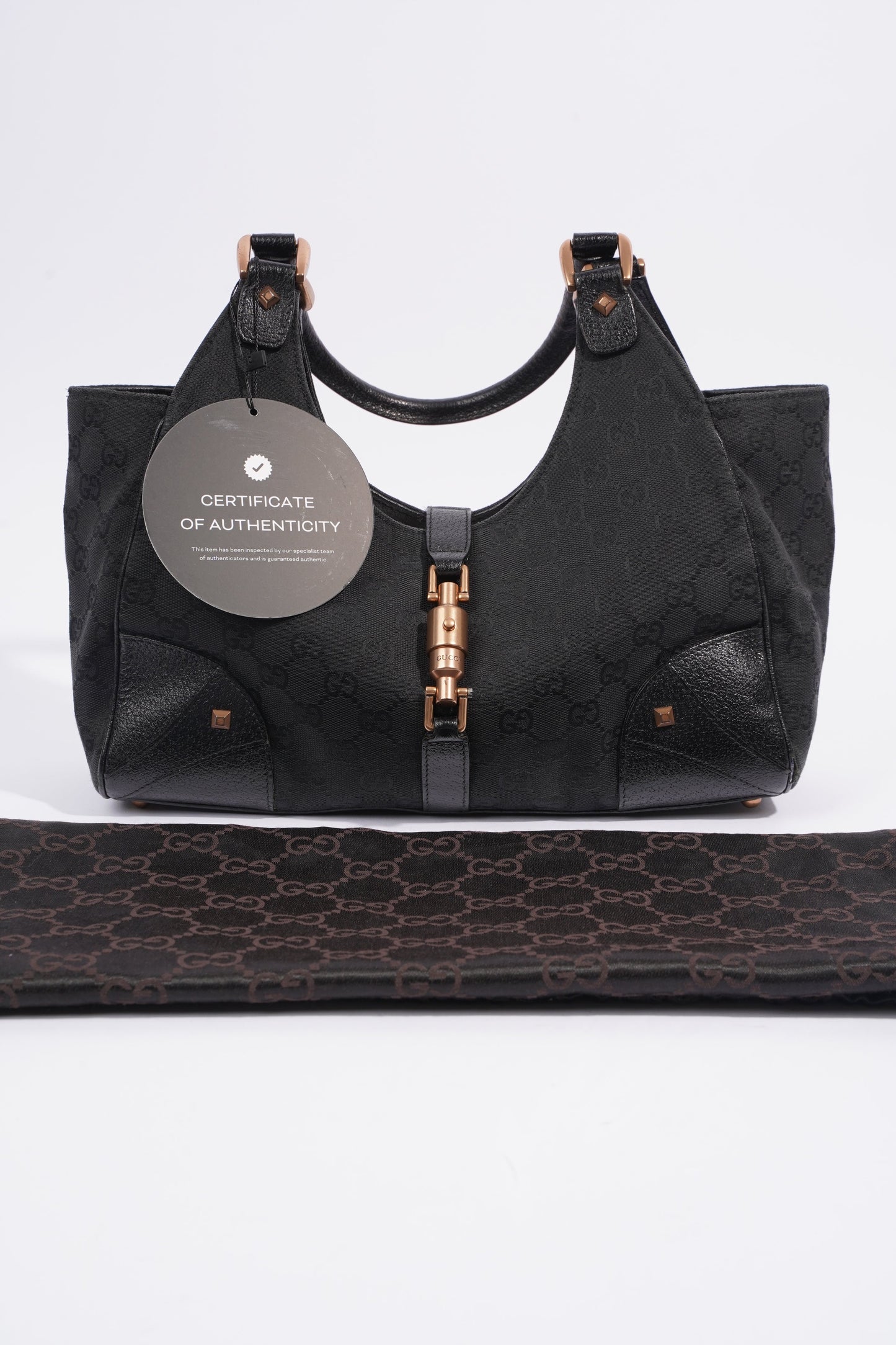 Gucci Jackie Black GG Supreme Canvas