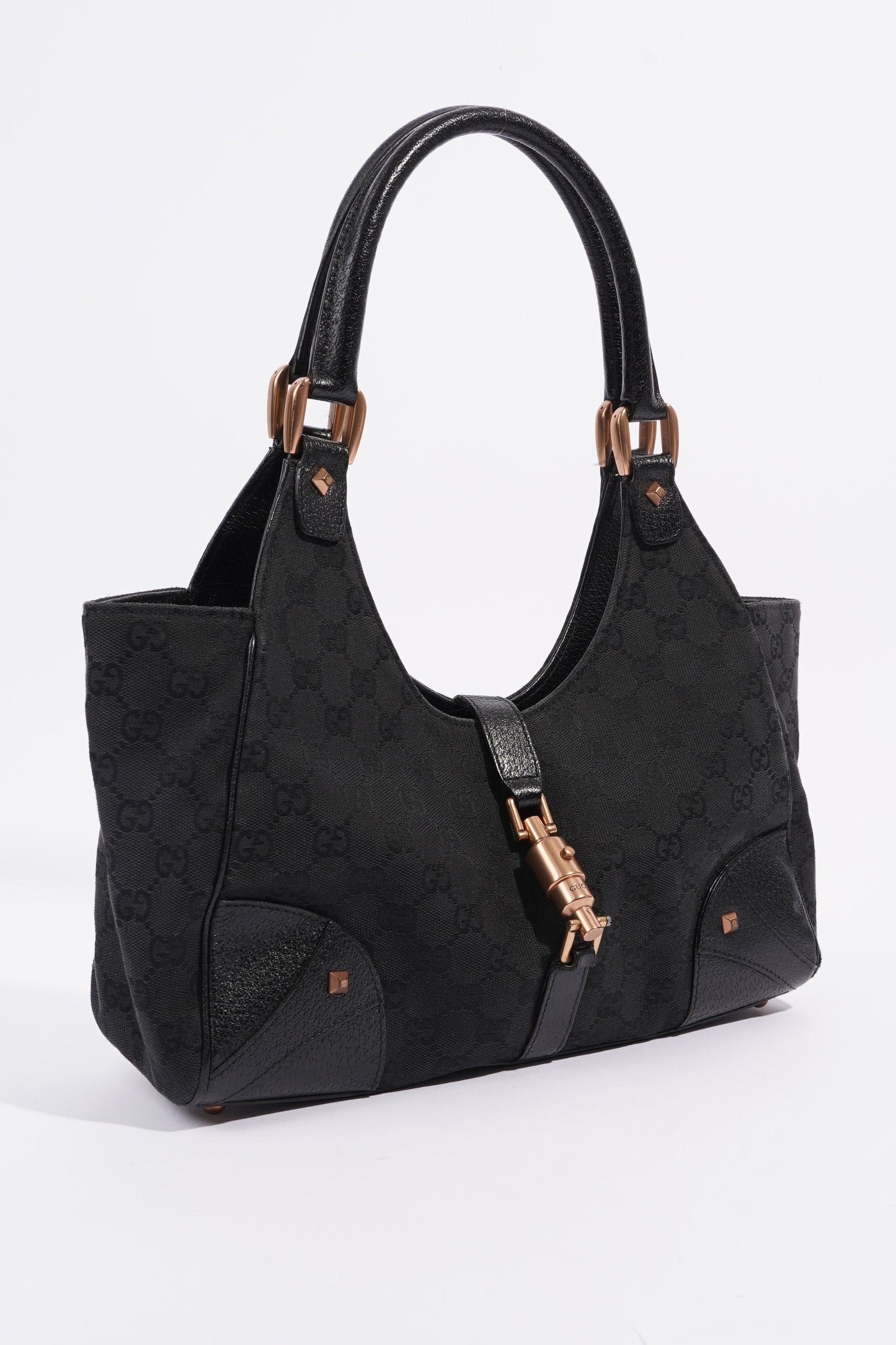 Gucci Jackie Black GG Supreme Canvas