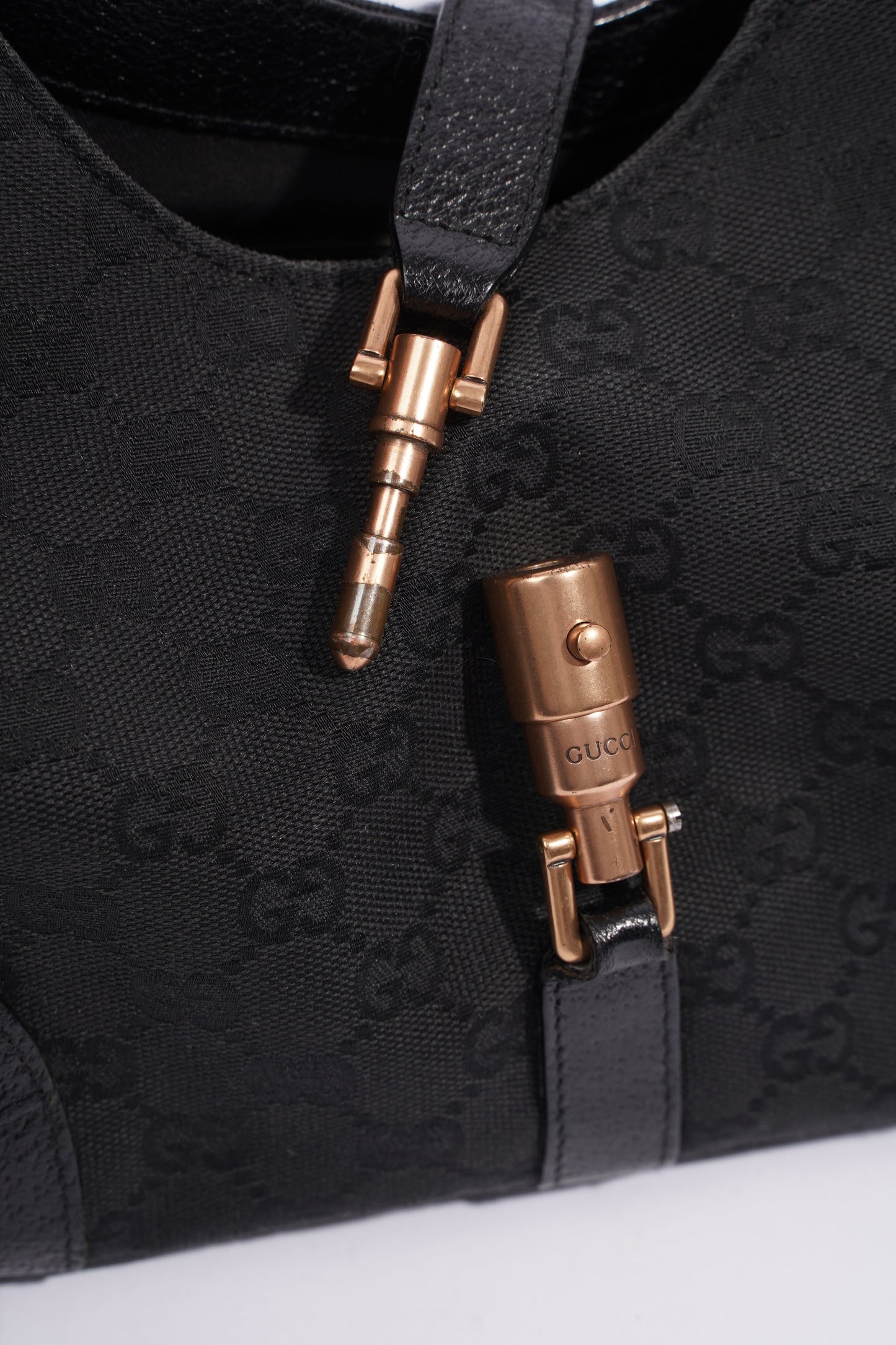 Gucci Jackie Black GG Supreme Canvas